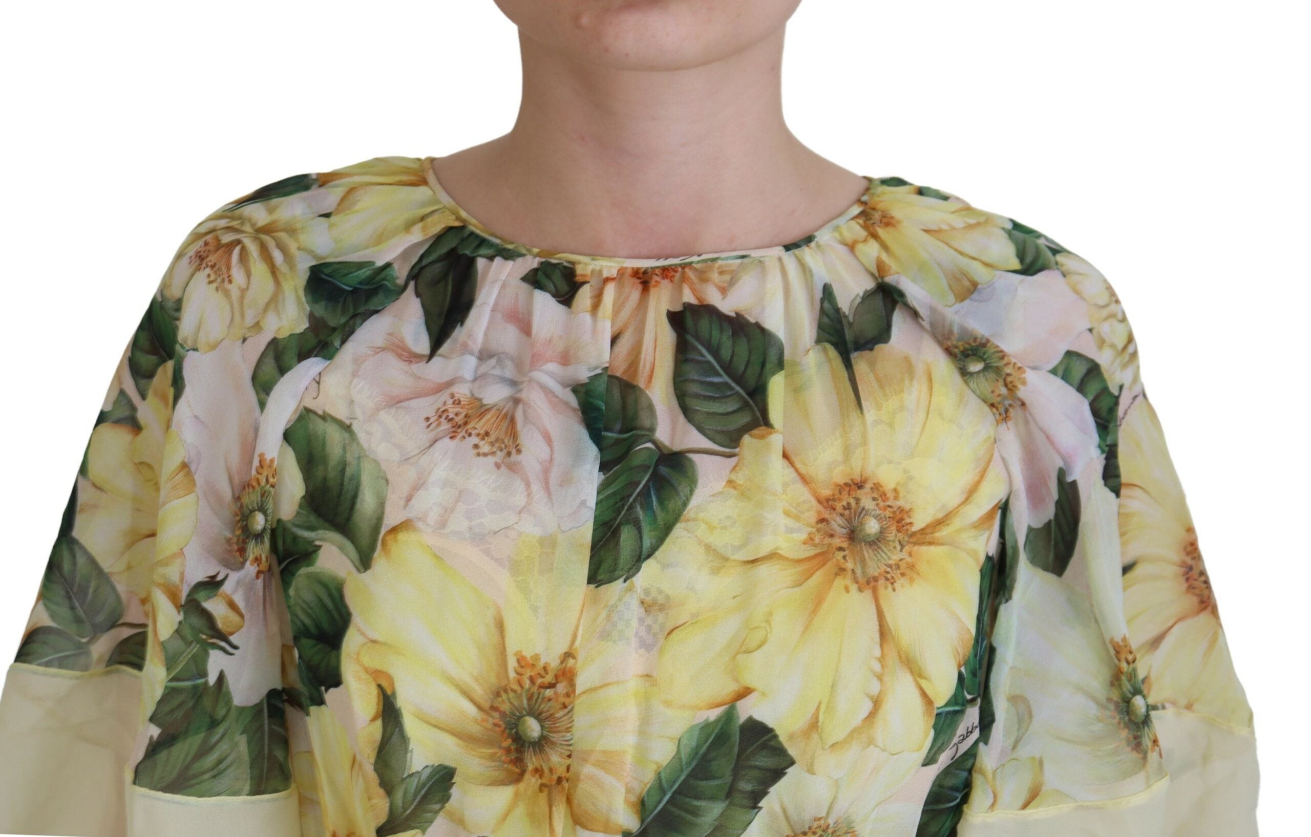Dolce & Gabbana Multicolor Silk Floral Print Long Maxi Dress Dolce & Gabbana