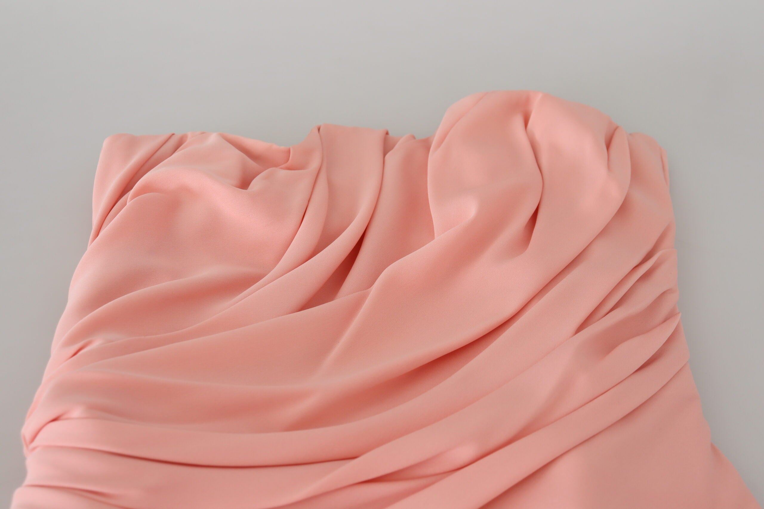 Dolce & Gabbana Pink Silk Stretch Strapless Sheath Dress Dolce & Gabbana