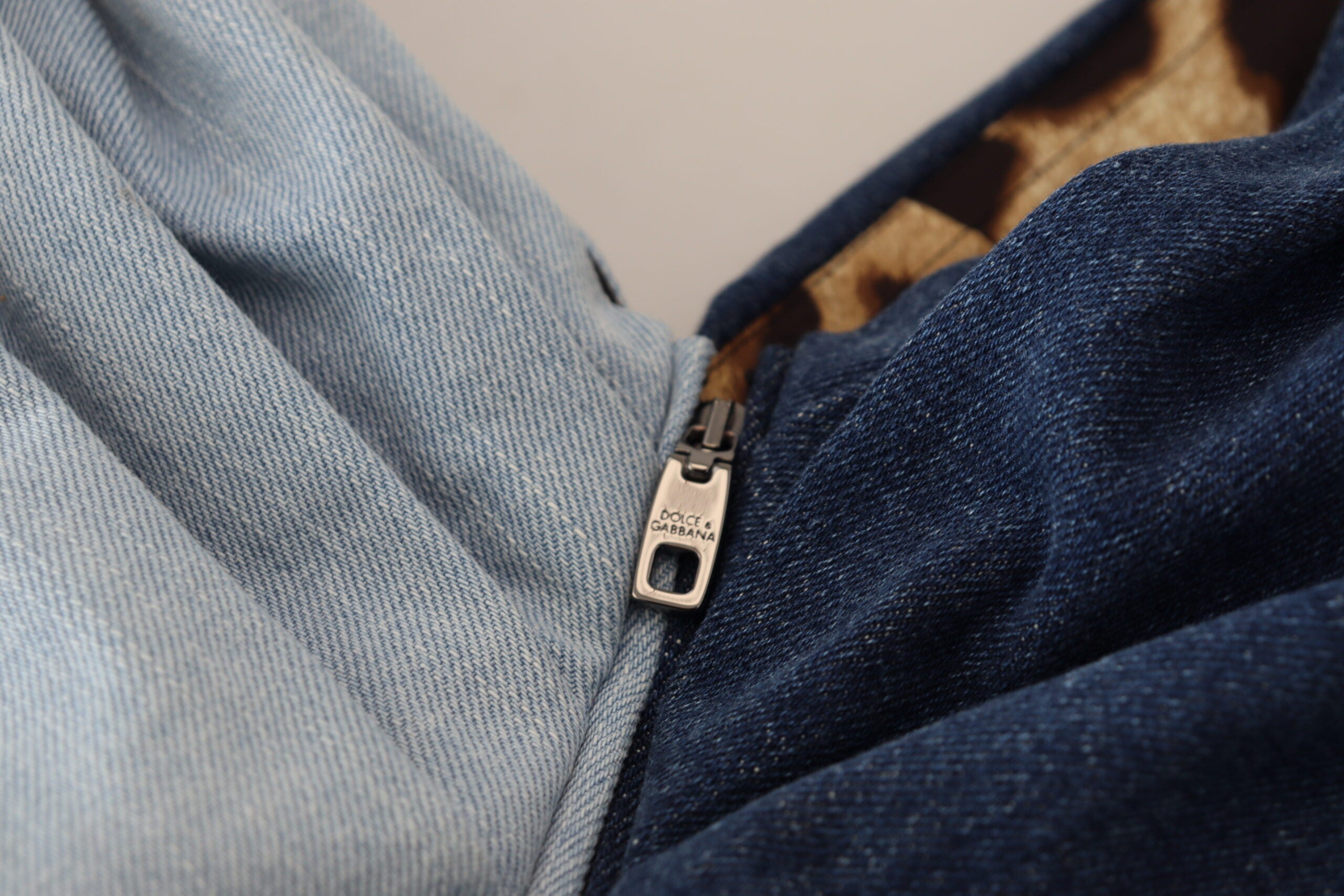 Dolce & Gabbana Two Tone Blue Patchwork Denim Mini Dress Dolce & Gabbana