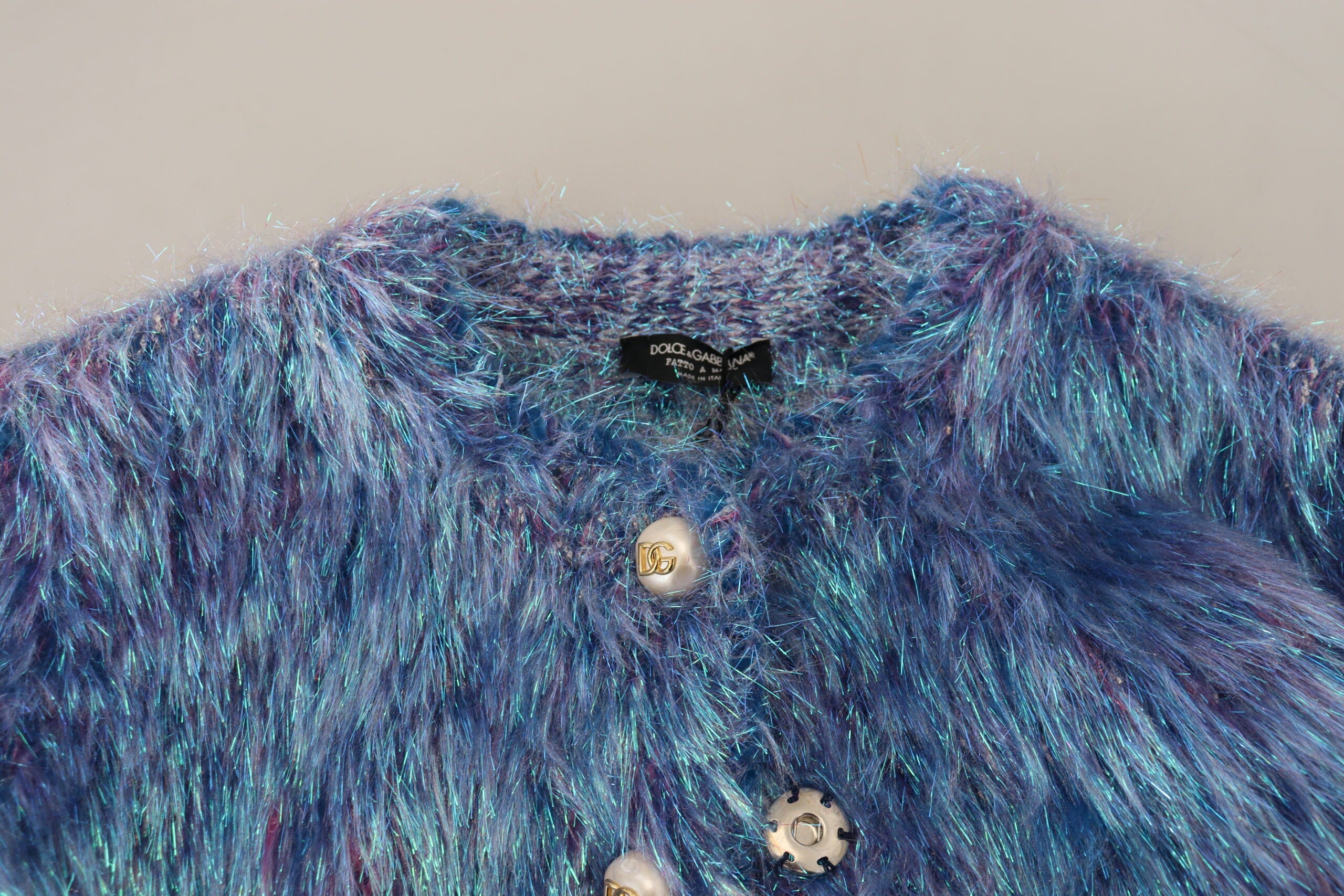 Dolce & Gabbana Multicolor Polyester Fringes Coat Jacket Dolce & Gabbana