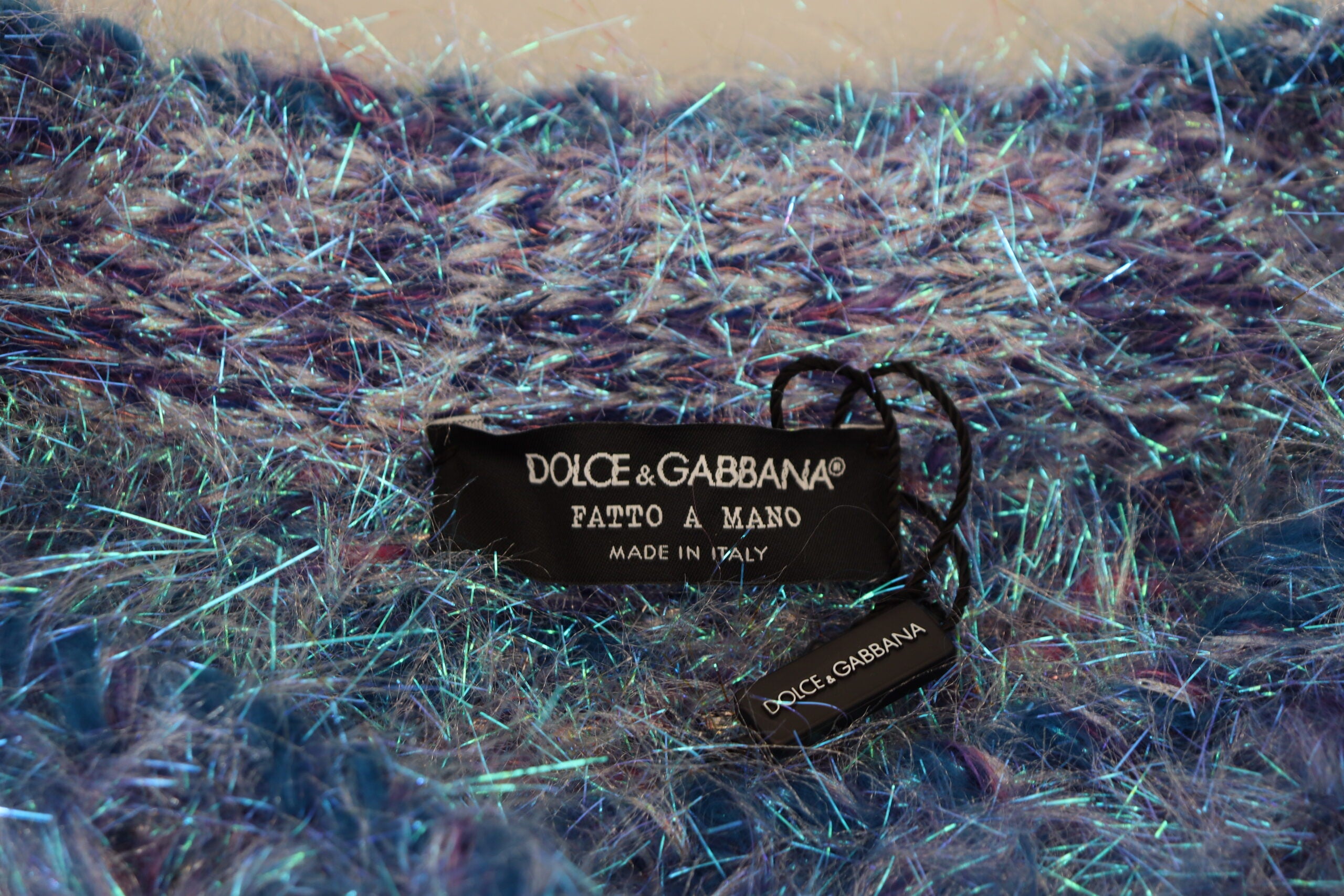 Dolce & Gabbana Multicolor Polyester Fringes Coat Jacket Dolce & Gabbana