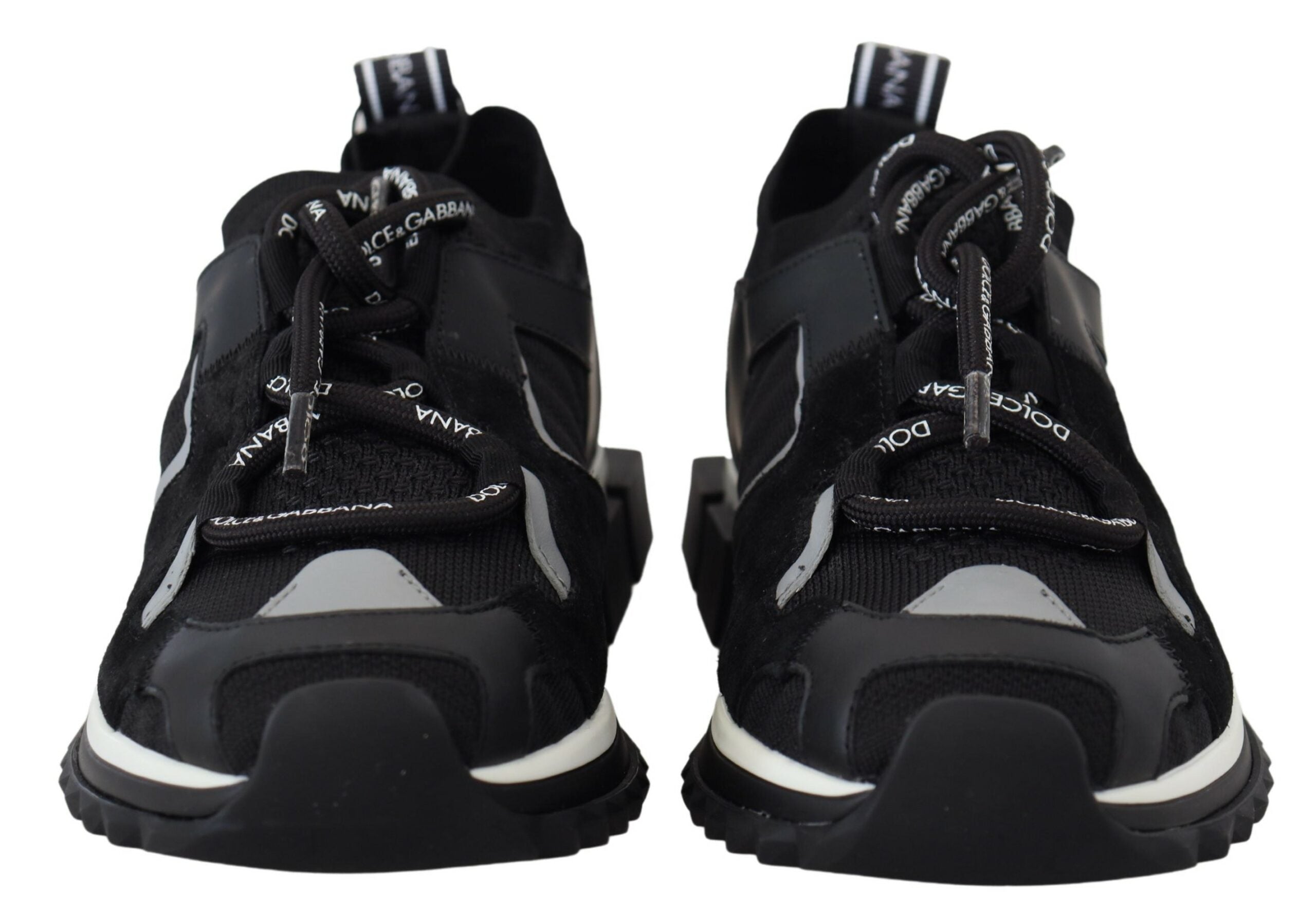 Dolce & Gabbana Black Mesh Sorrento Trekking Sneakers Shoes Dolce & Gabbana