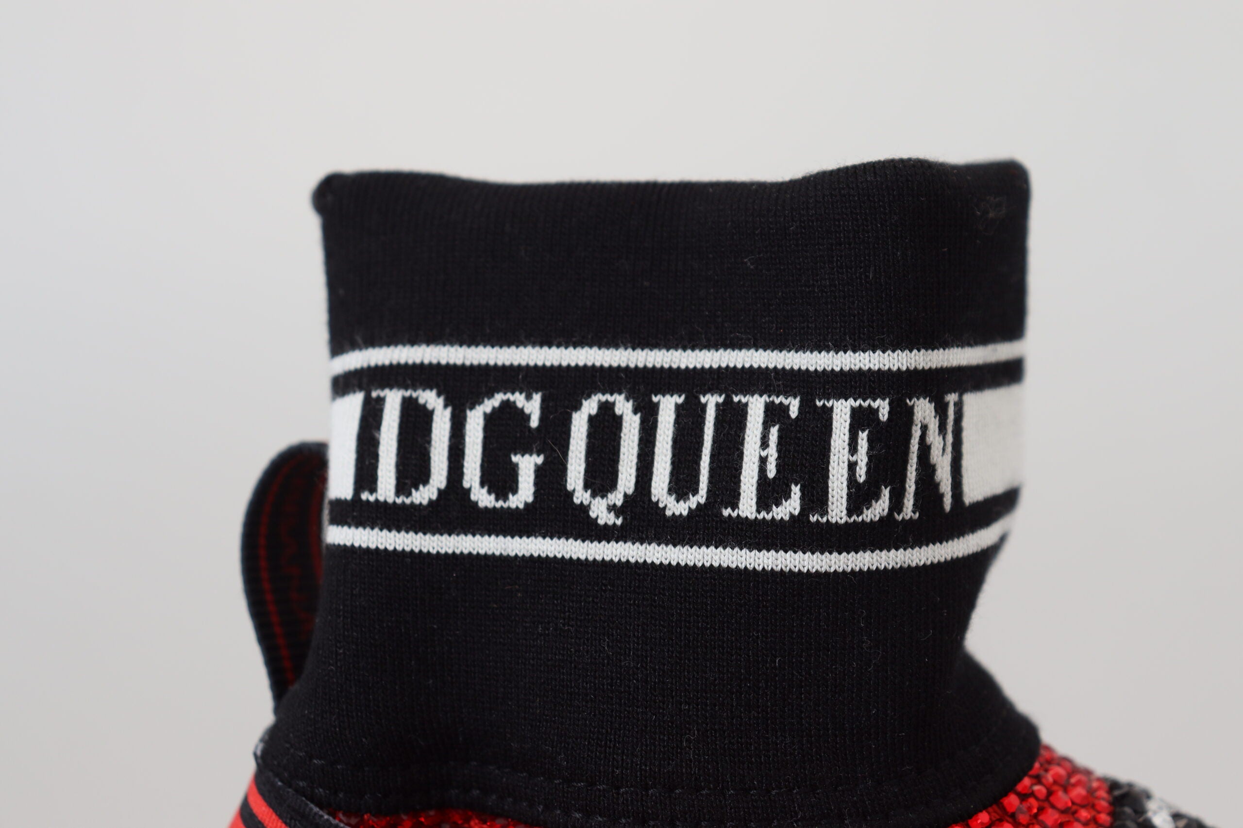 Dolce & Gabbana Red Bling Sorrento Sneakers Socks Shoes Dolce & Gabbana