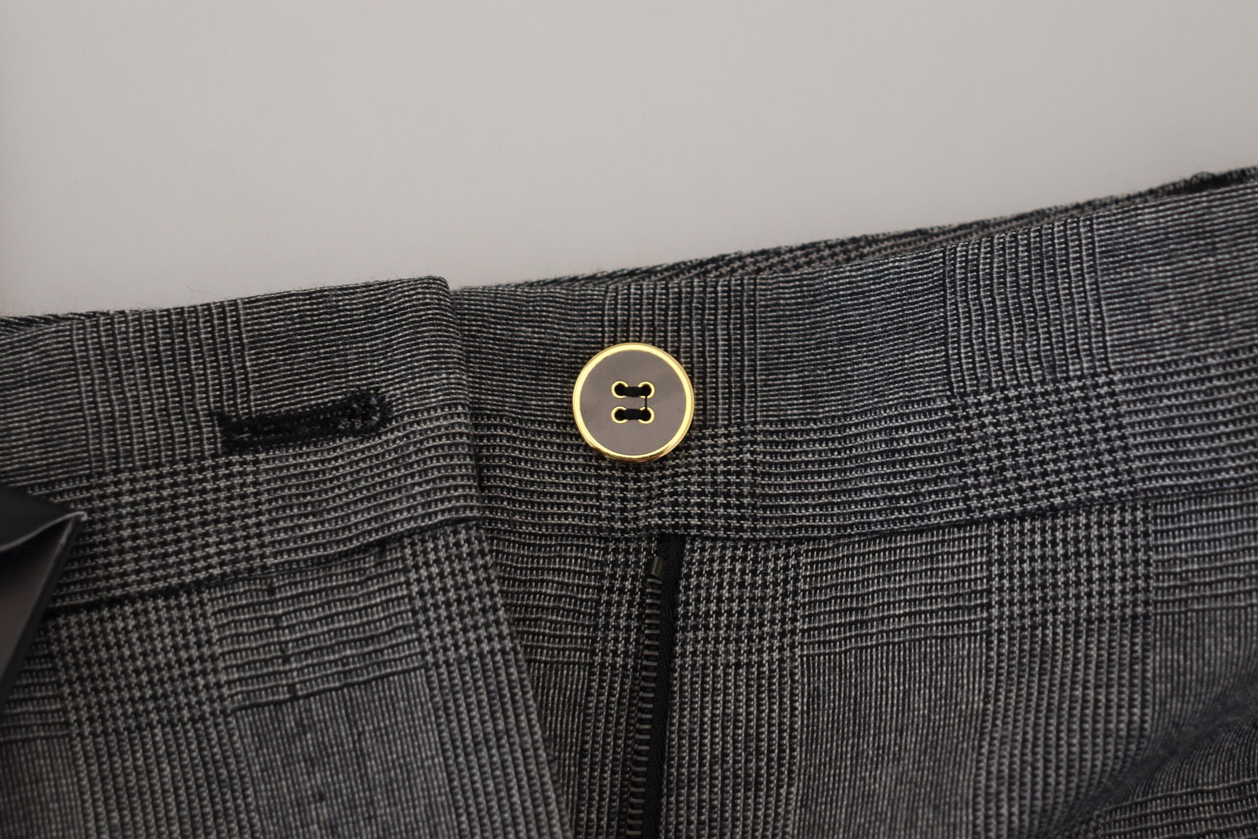 Dolce & Gabbana Gray High Waist Women Wool Pants Dolce & Gabbana