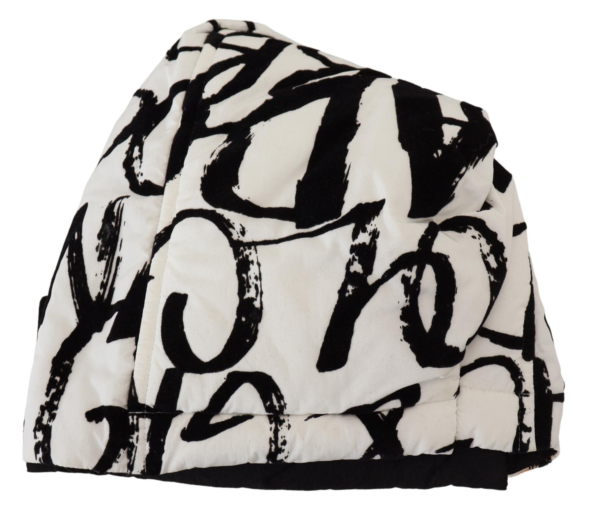 Dolce & Gabbana White Printed Nylon Women Winter Beanie Cap Hat Dolce & Gabbana