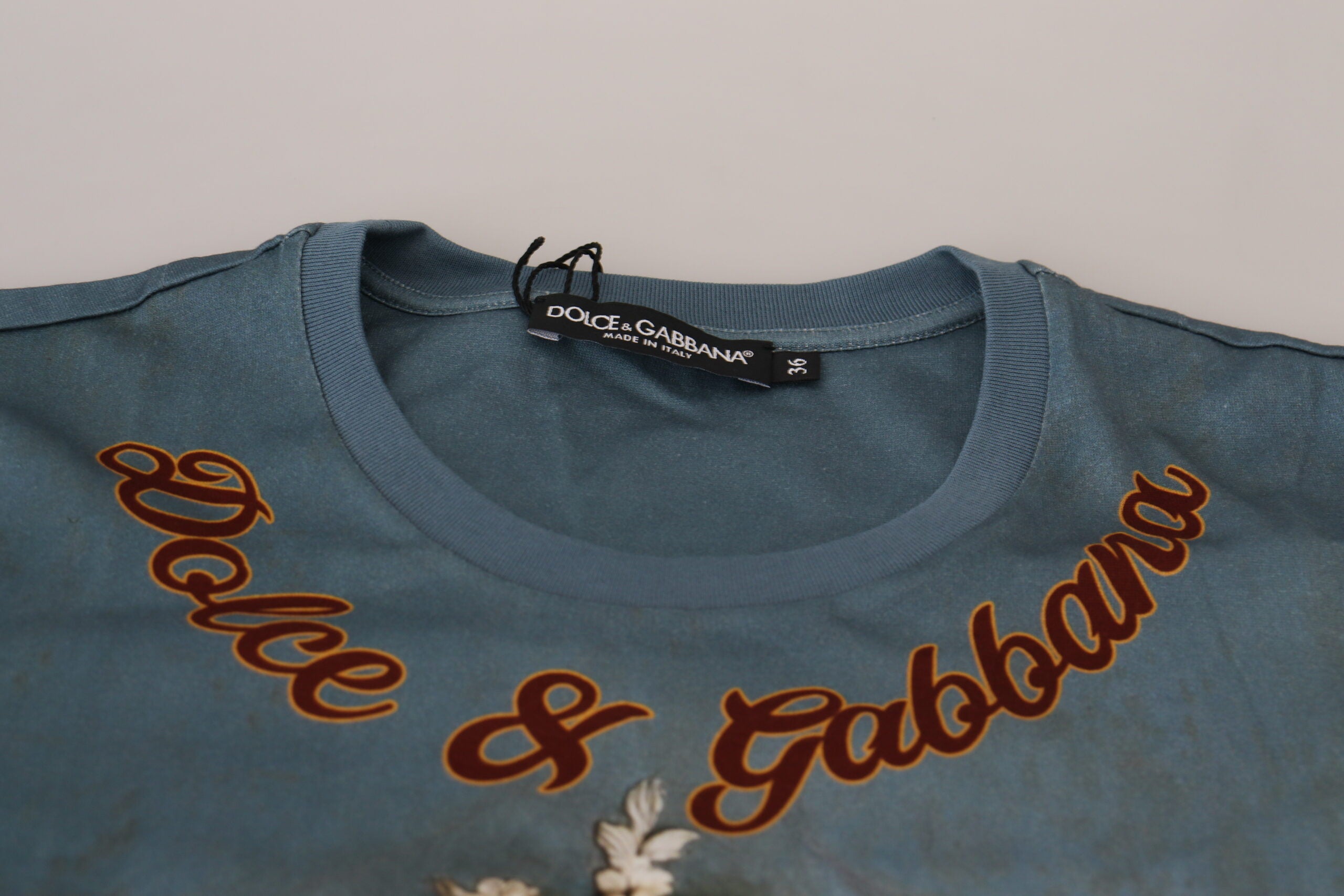 Dolce & Gabbana Multicolor DG Logo Angel Printed Shirt Top Dolce & Gabbana