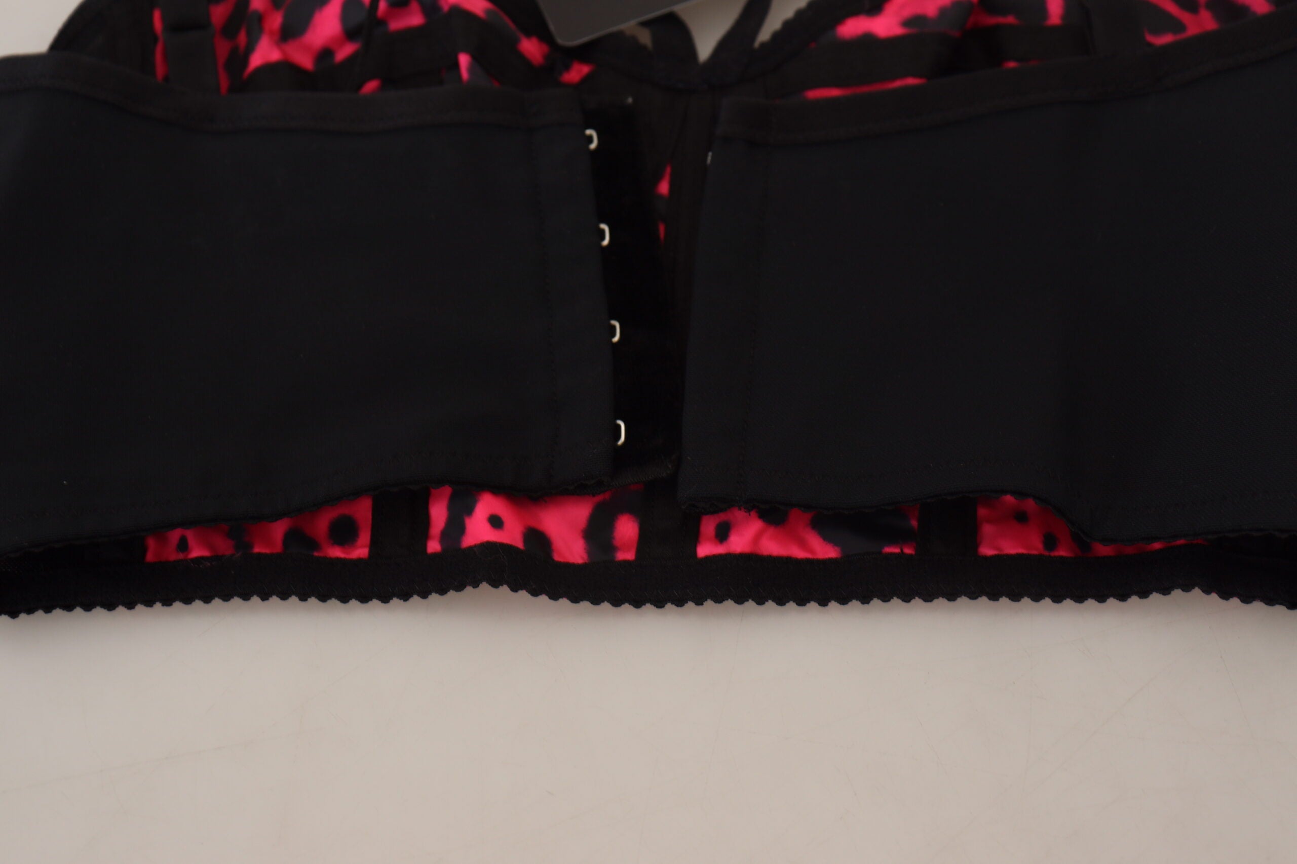 Dolce & Gabbana Pink Leopard Print Cropped Bustier Corset Top Dolce & Gabbana