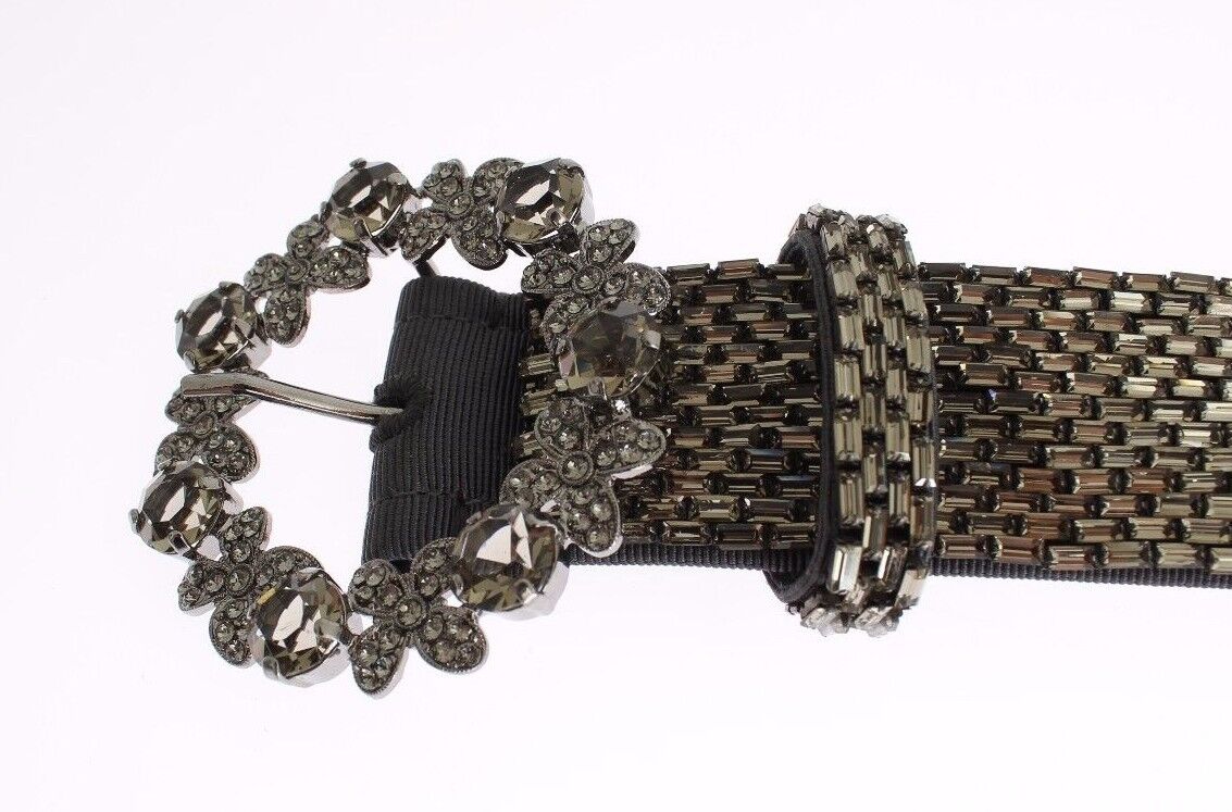Dolce & Gabbana Multicolor Wide Crystal Buckle Sequined Belt Dolce & Gabbana