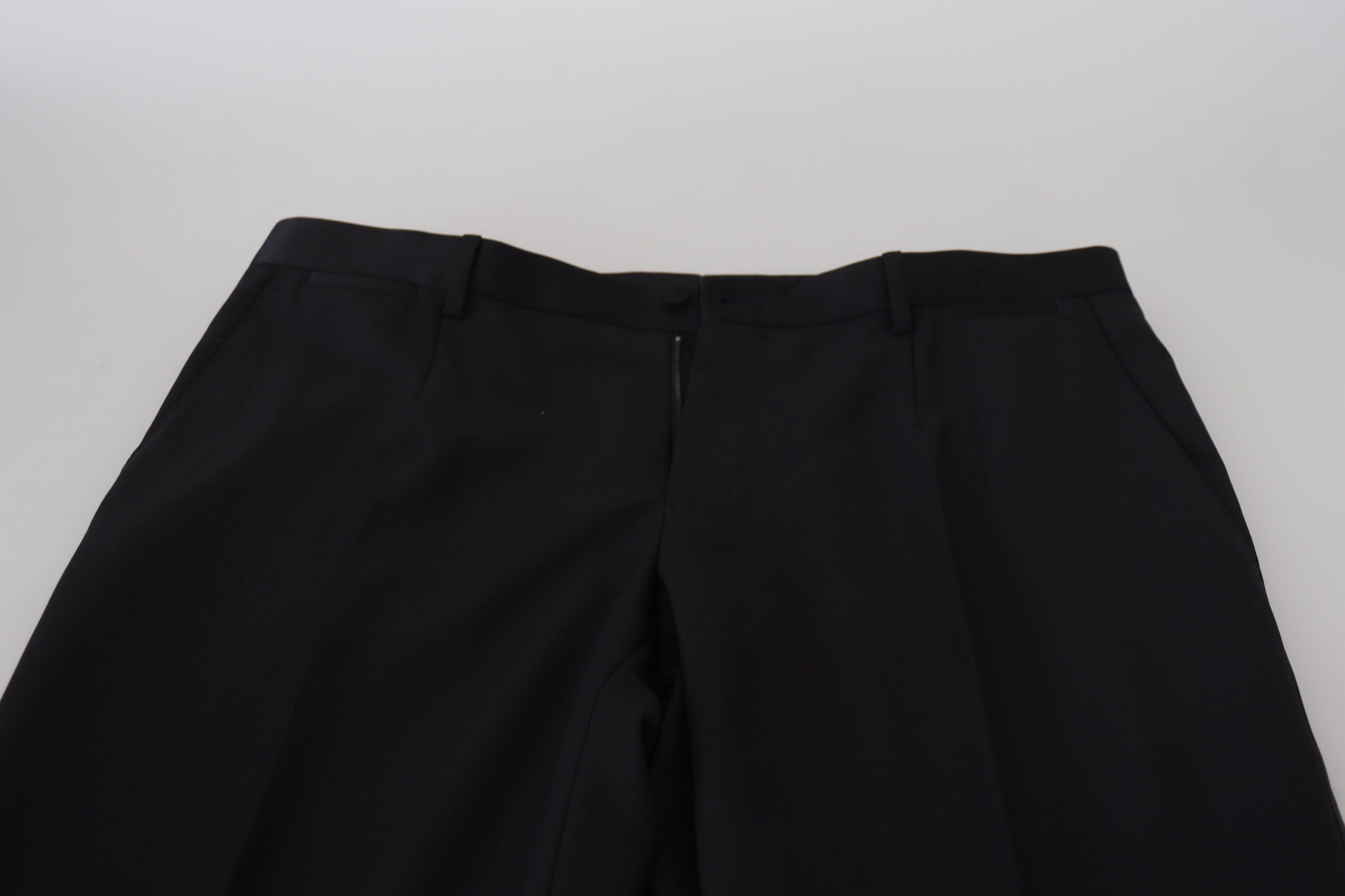 Dolce & Gabbana Black Wool Chino Dress Formal Pants Dolce & Gabbana