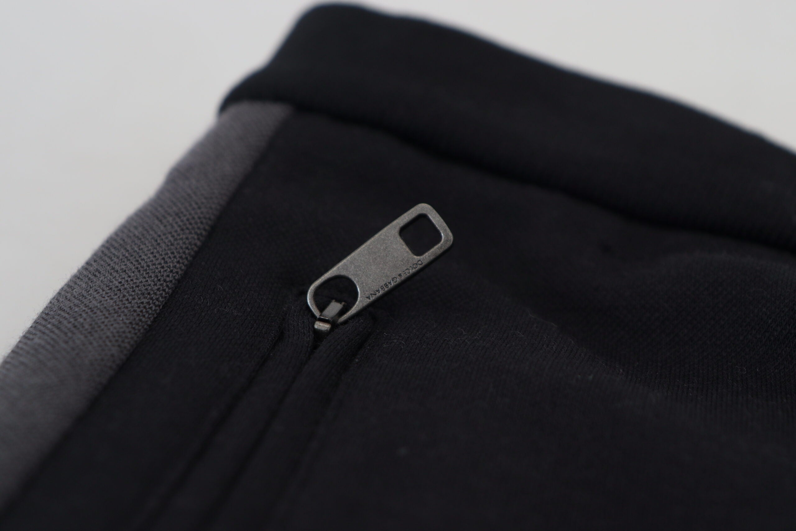 Dolce & Gabbana Black Wool Horseshoe Jogger Pants Dolce & Gabbana