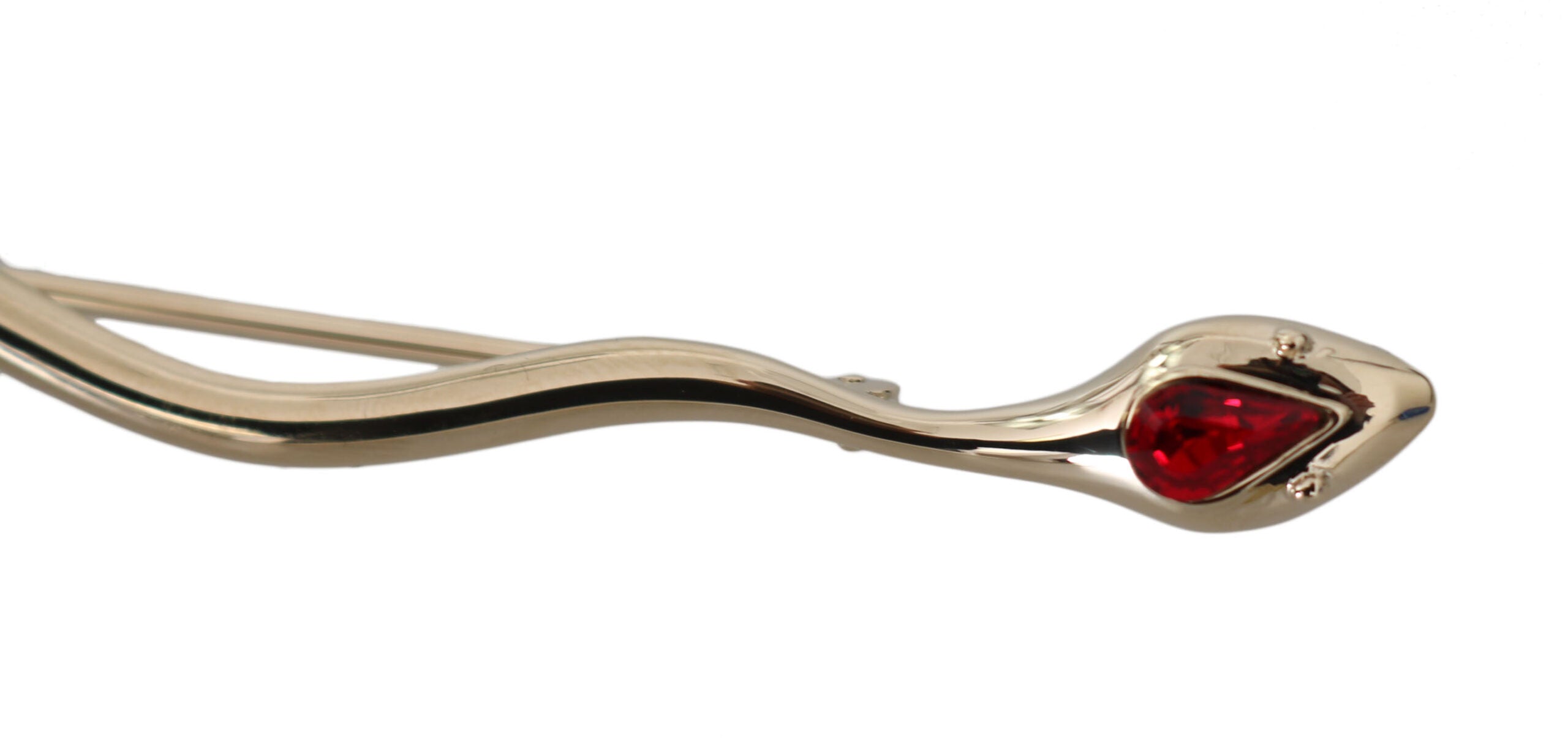 Dolce & Gabbana Silver Brass Crystal Spilla Serpente Brooch Pin Dolce & Gabbana