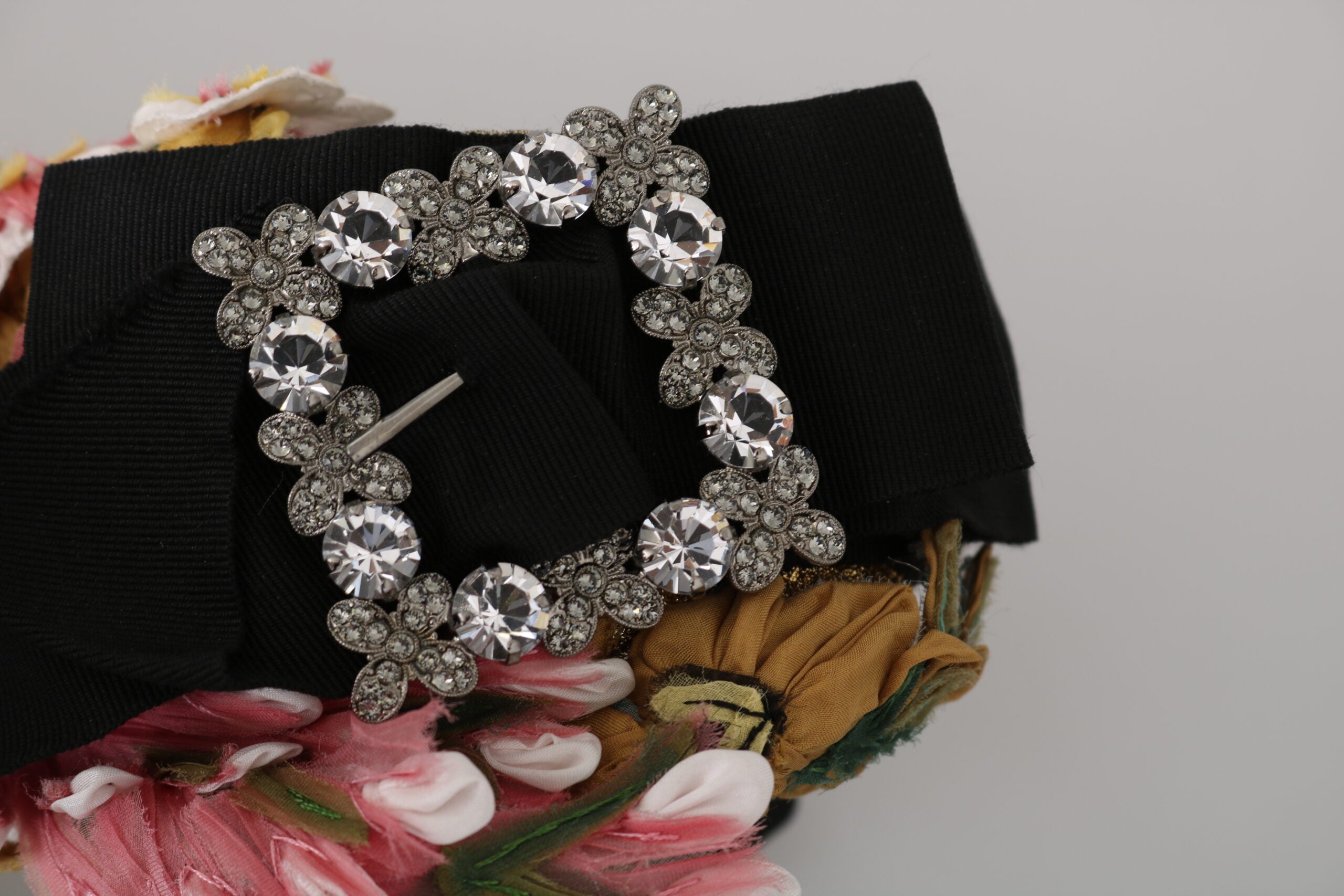 Dolce & Gabbana Multicolor Tiara Floral Crystal Bow Diadem Headband Dolce & Gabbana