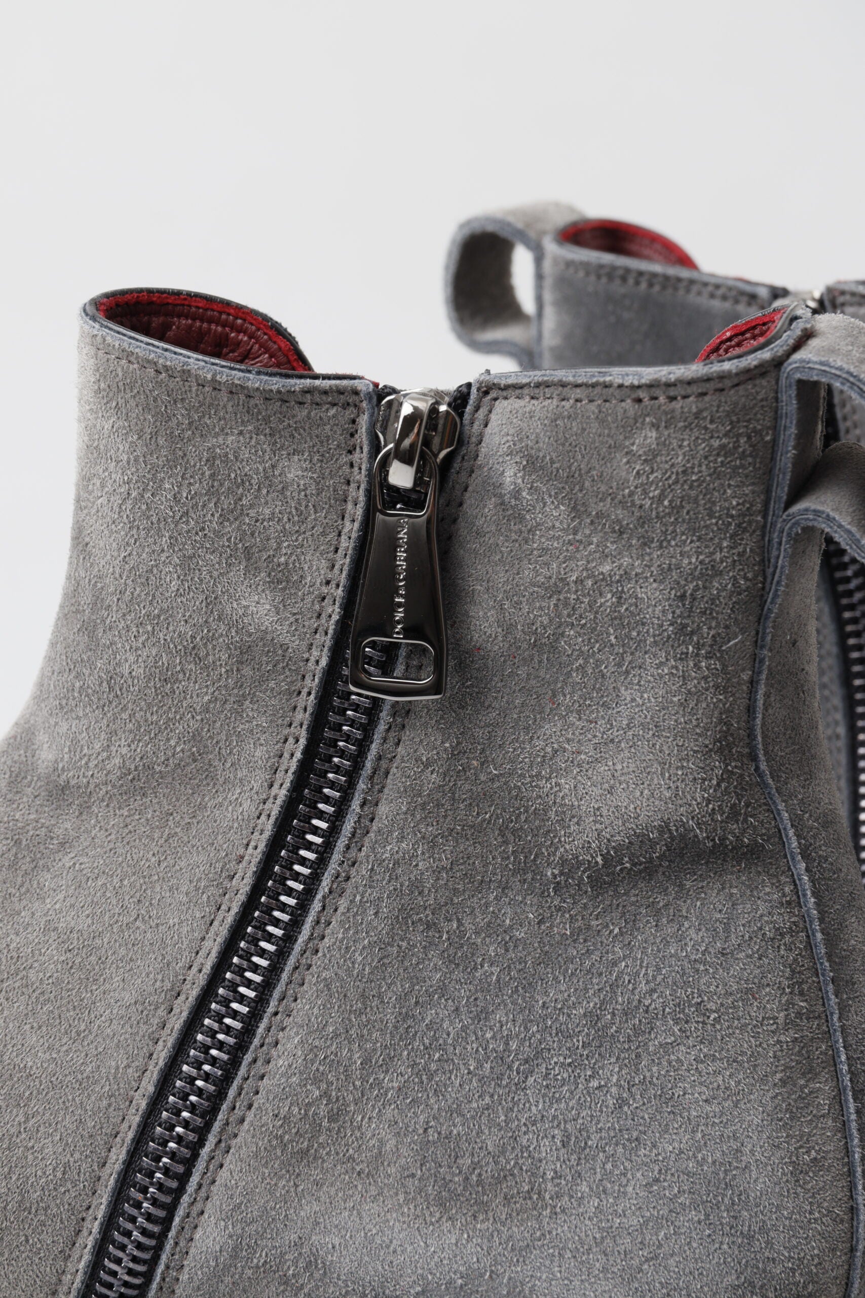 Dolce & Gabbana Gray Leather Men Ankle Boots Shoes Dolce & Gabbana