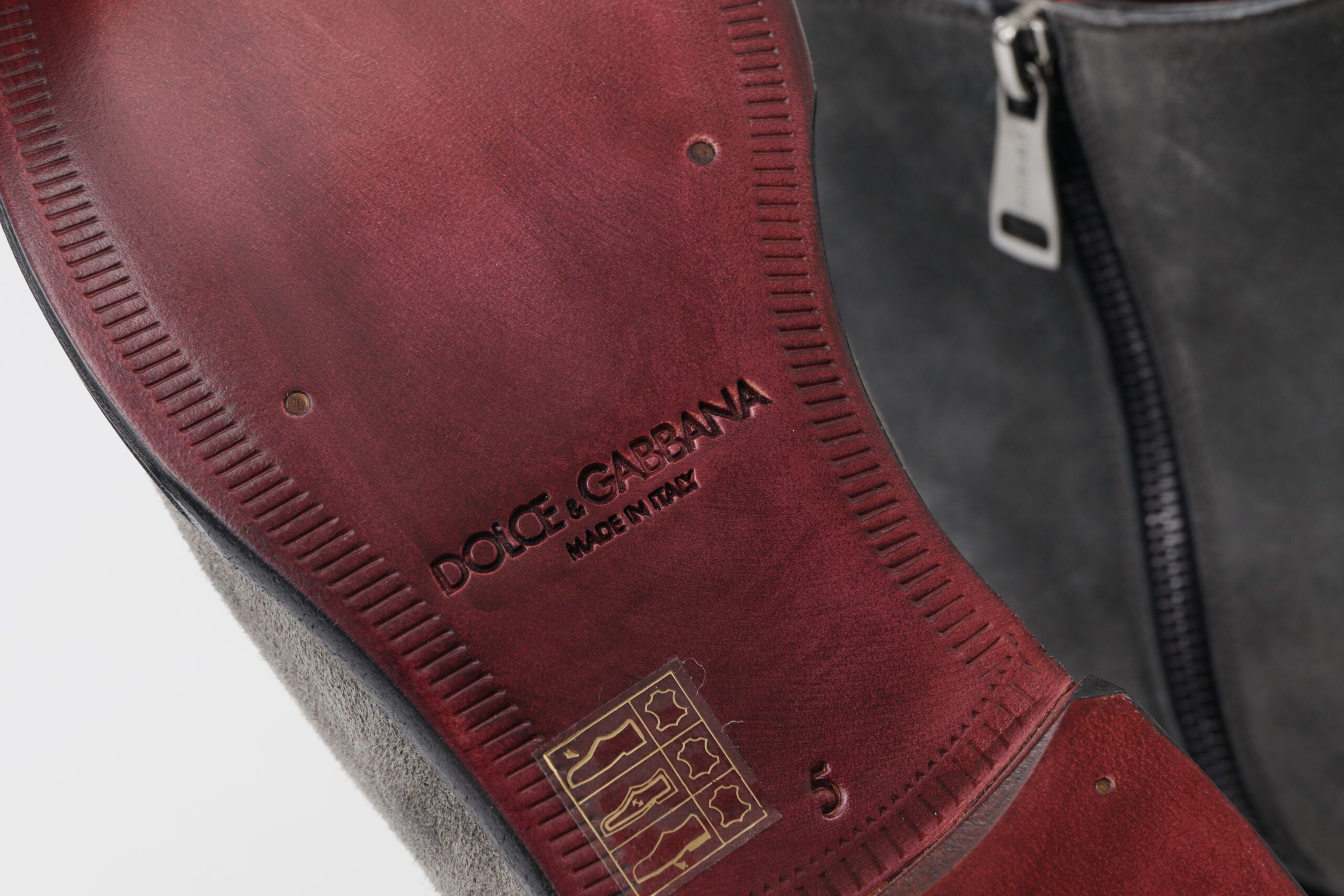 Dolce & Gabbana Gray Leather Men Ankle Boots Shoes Dolce & Gabbana