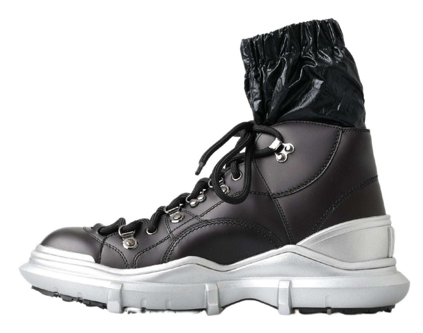 Dolce & Gabbana Black Nylon Galileo High Top Sneakers Shoes Dolce & Gabbana