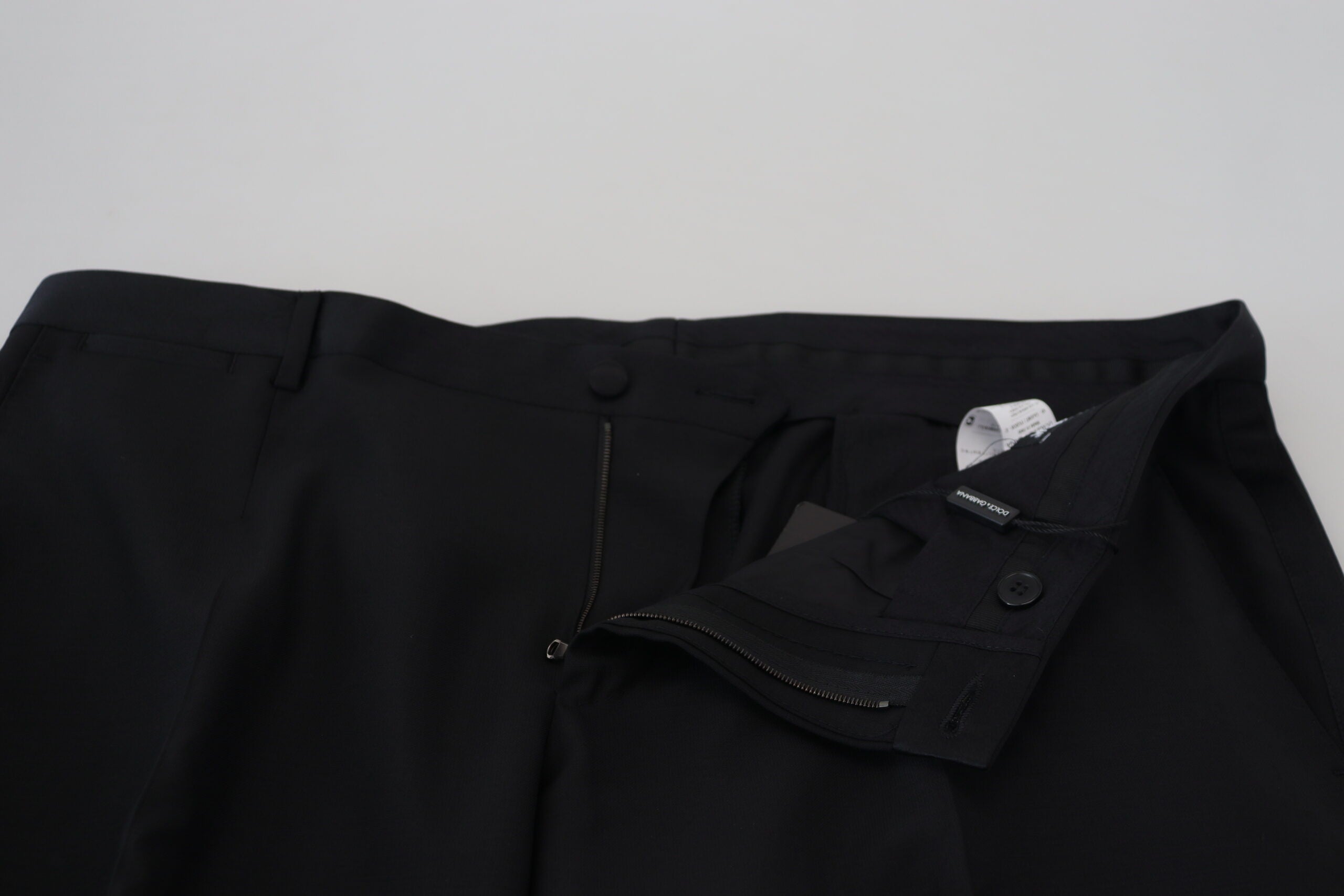 Dolce & Gabbana Black Dress Wool Silk Trouser Pants Dolce & Gabbana