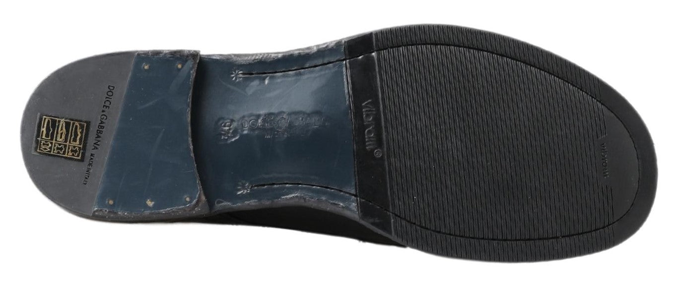 Dolce & Gabbana Black Horse Leather Perugino Boots Dolce & Gabbana