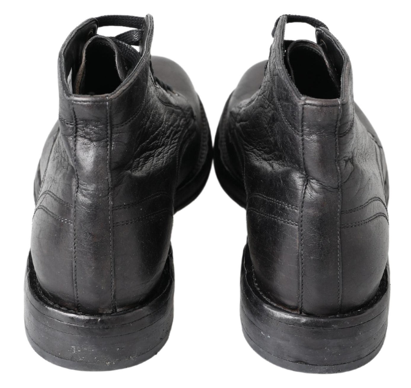 Dolce & Gabbana Black Horse Leather Perugino Boots Dolce & Gabbana