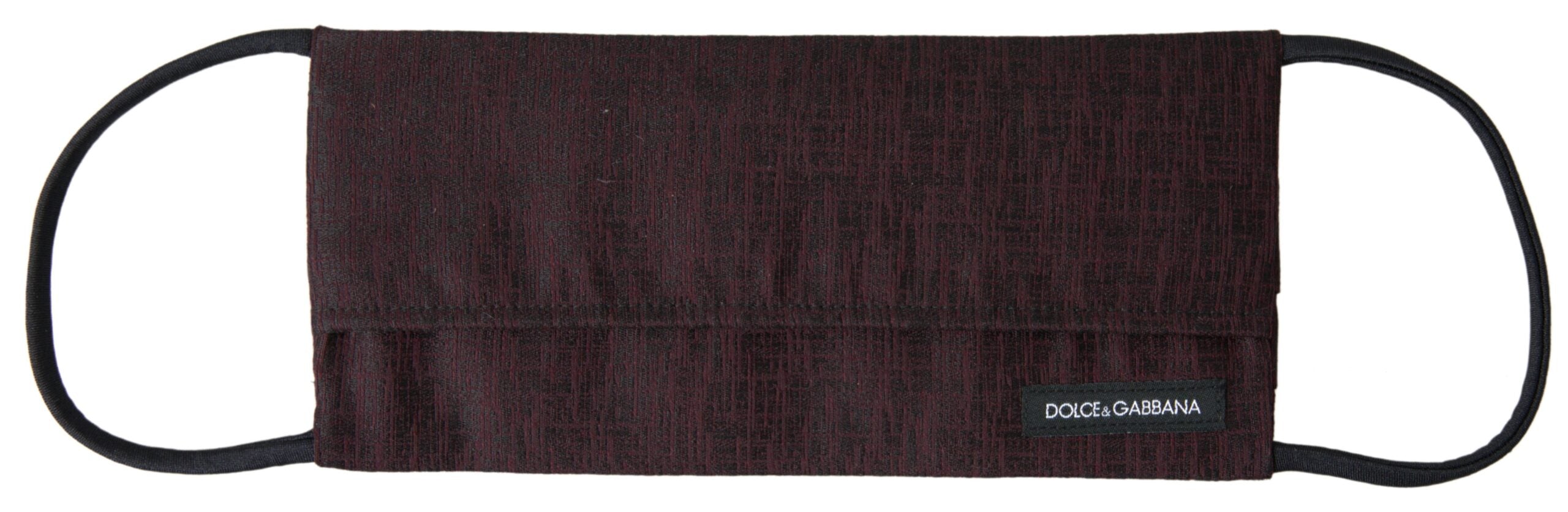 Dolce & Gabbana Maroon Pleated Elastic Ear Strap Face Mask Dolce & Gabbana