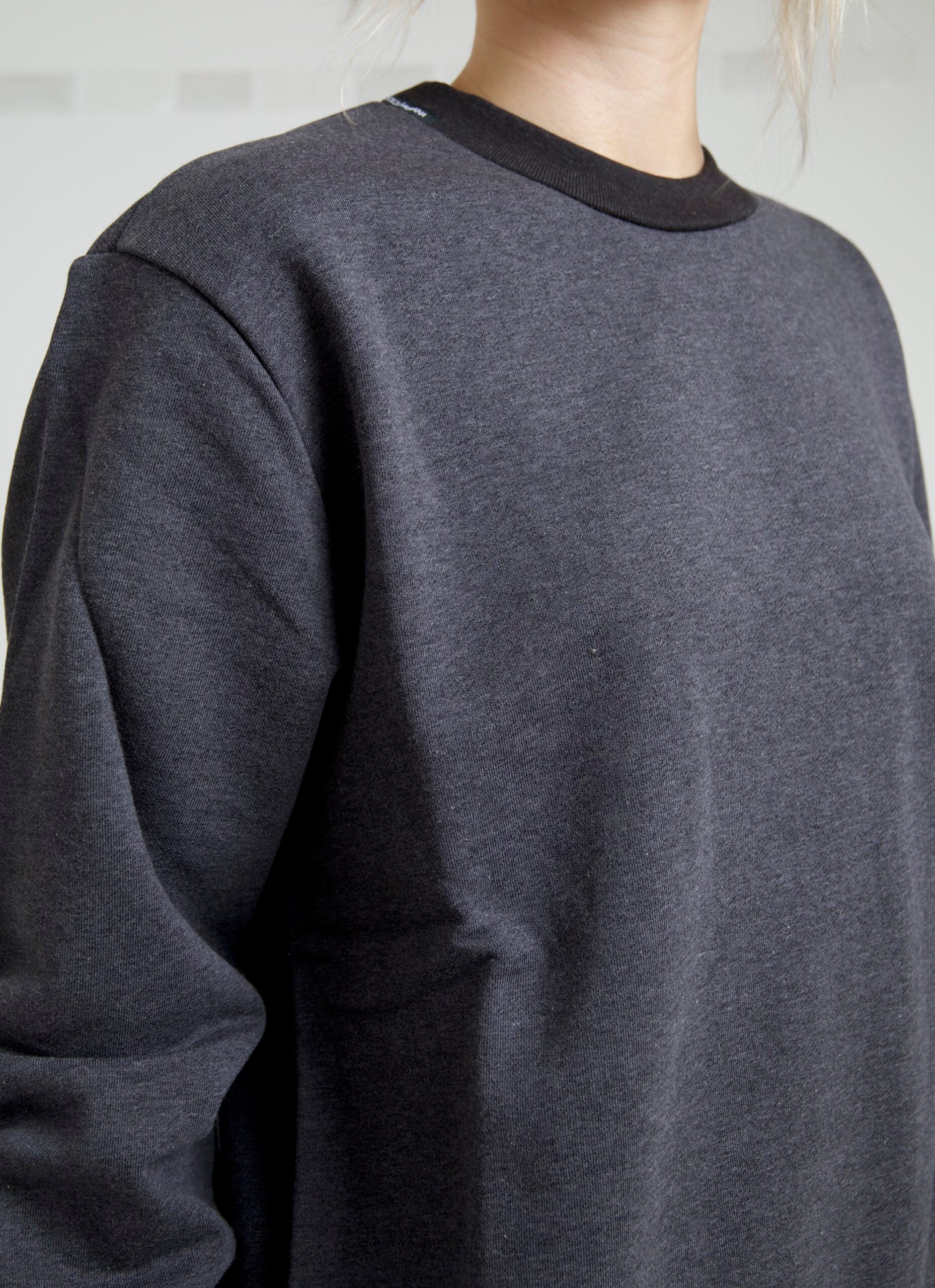 Dolce & Gabbana Dark Gray Cotton Crew Neck Pullover Sweater Dolce & Gabbana