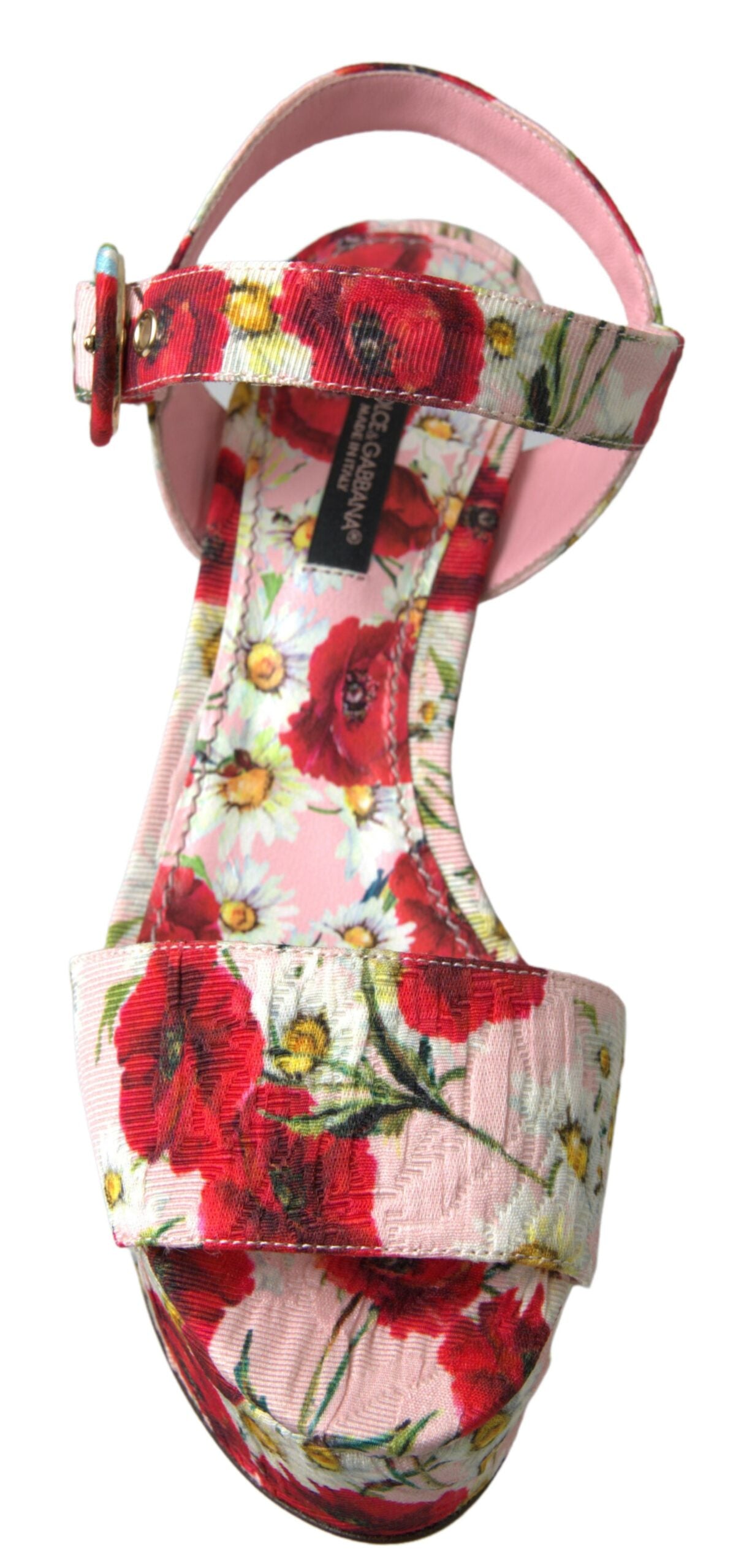 Dolce & Gabbana Multicolor floral print Wedges Floral Ankle Strap Sandals Dolce & Gabbana