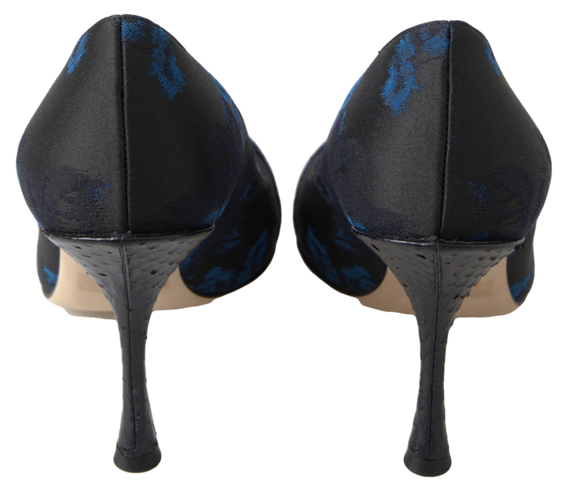 Dolce & Gabbana Blue Floral Ayers Crystal Pumps Shoes Dolce & Gabbana