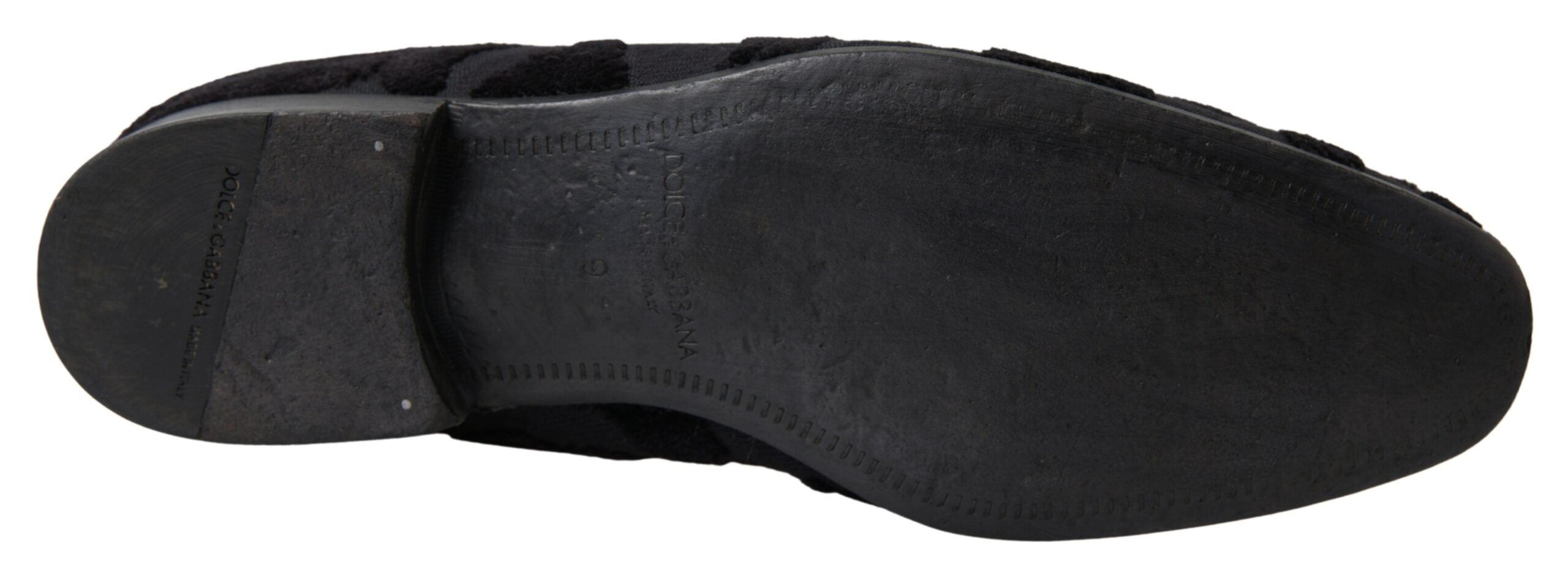 Dolce & Gabbana Black Brocade Loafers Formal Shoes Dolce & Gabbana