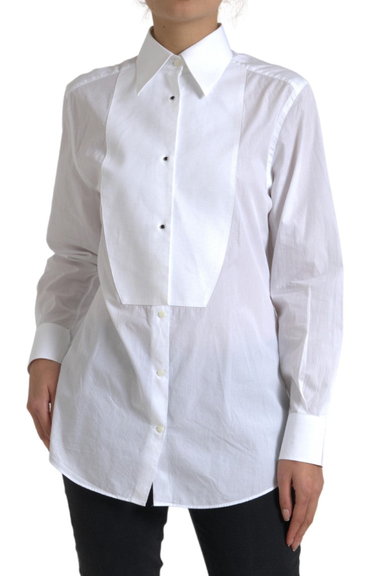 Dolce & Gabbana Cotton Collared Long Sleeves Shirt White Dolce & Gabbana