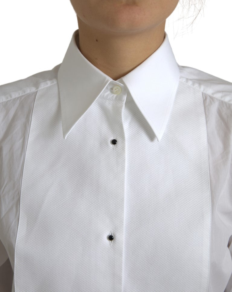 Dolce & Gabbana Cotton Collared Long Sleeves Shirt White Dolce & Gabbana