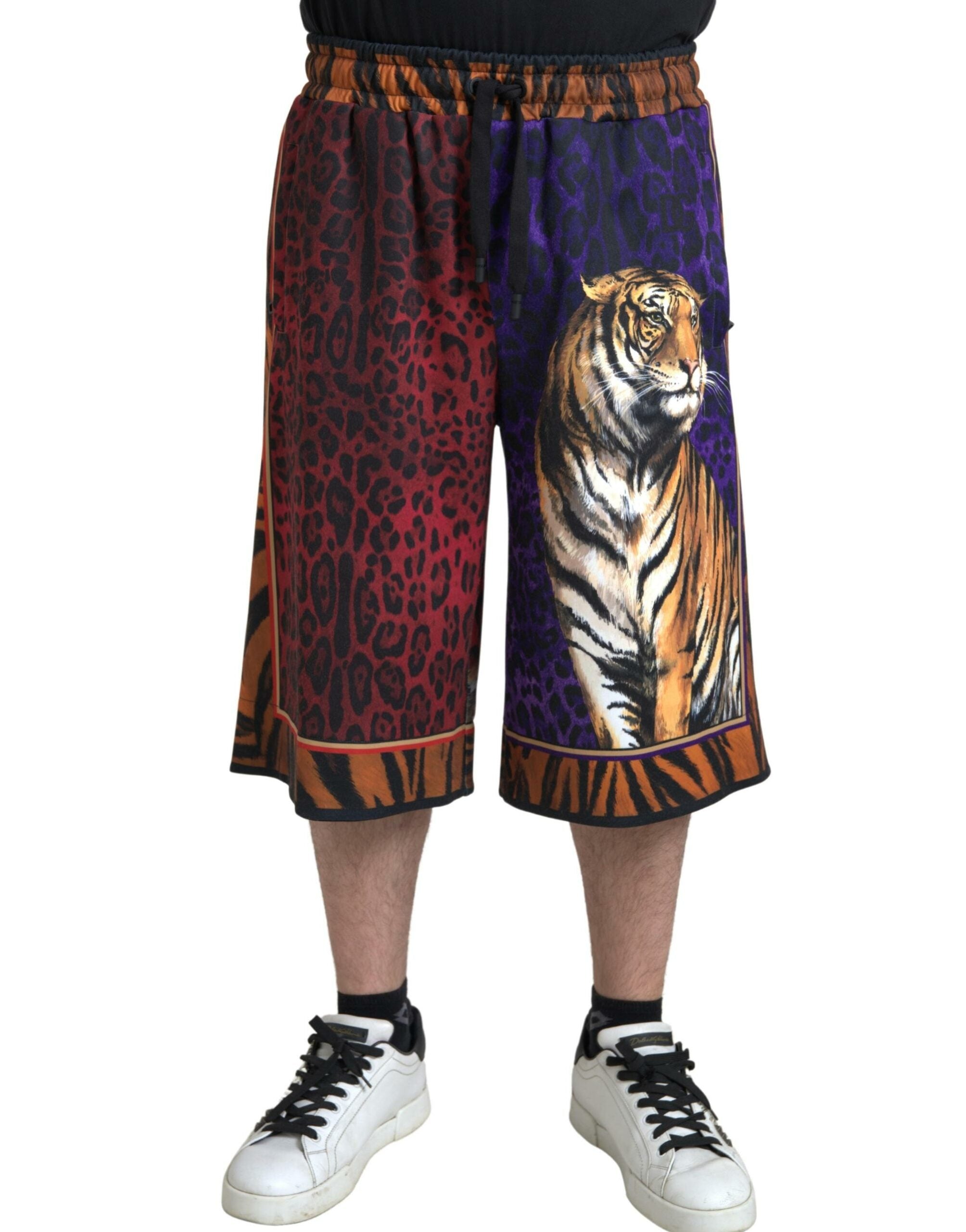 Dolce & Gabbana Multicolor Tiger Print Men Bermuda Shorts Dolce & Gabbana