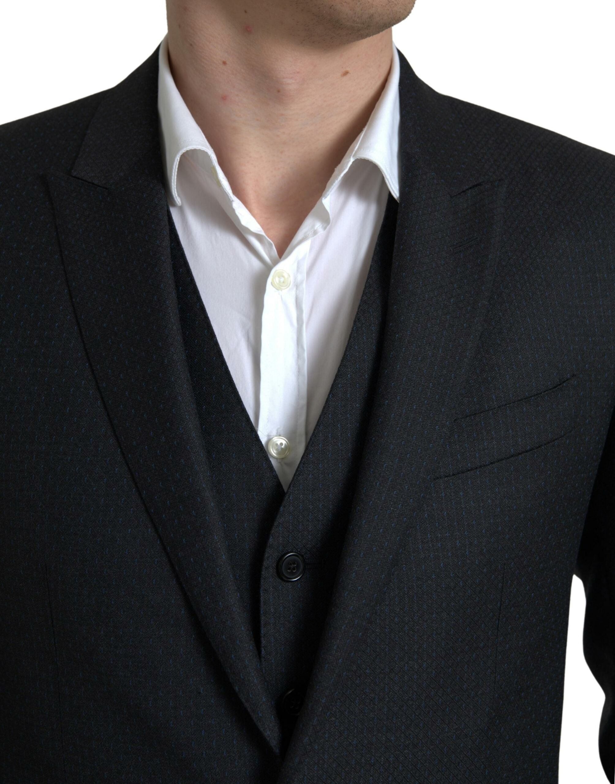 Dolce & Gabbana Black 3 Piece Single Breasted MARTINI Suit Dolce & Gabbana