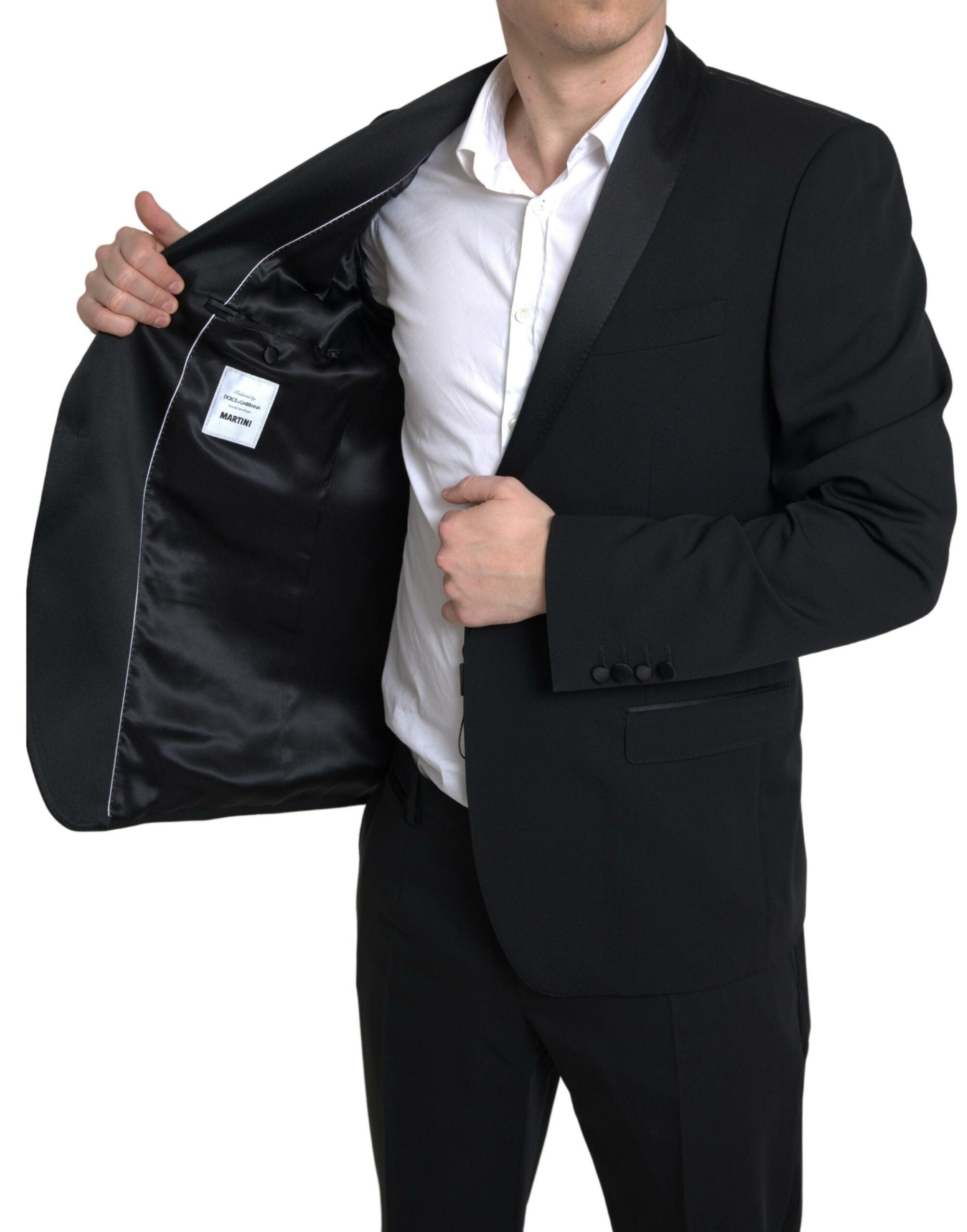 Dolce & Gabbana Black 2 Piece Single Breasted MARTINI Suit Dolce & Gabbana