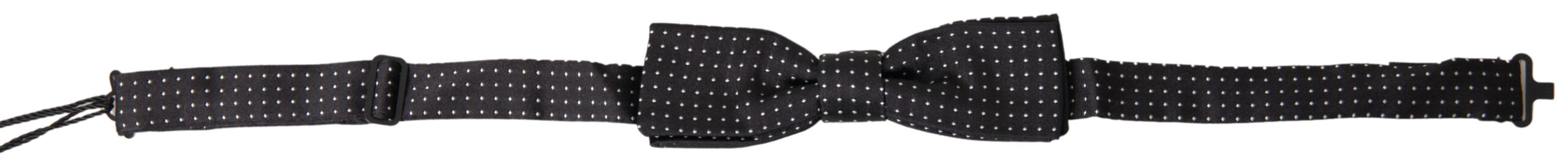 Dolce & Gabbana Black Polka Dot Silk Adjustable Men Neck Papillon Bow Tie Dolce & Gabbana