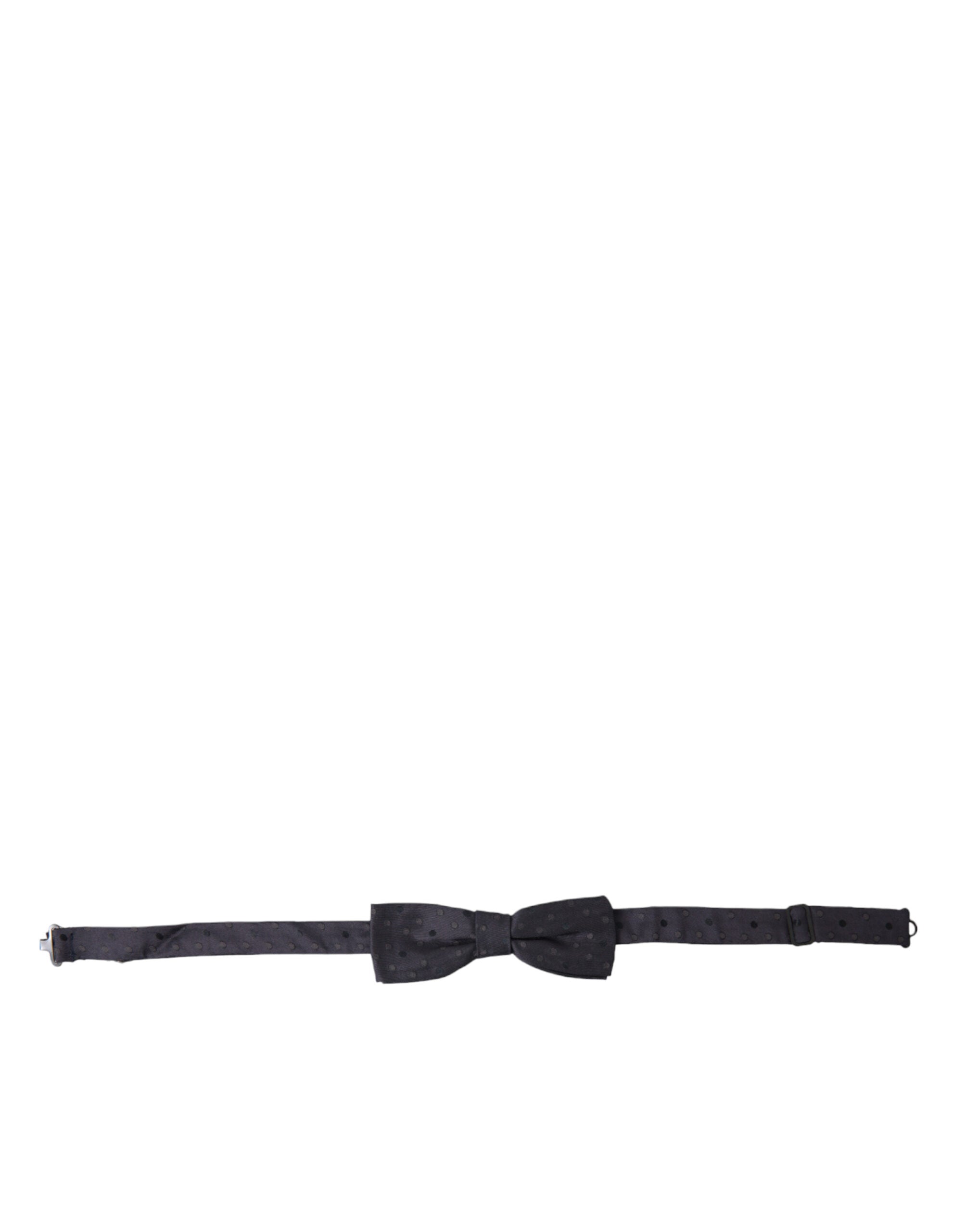 Dolce & Gabbana Blue Polka Dot Silk Adjustable Neck Men Papillon Bow Tie Dolce & Gabbana