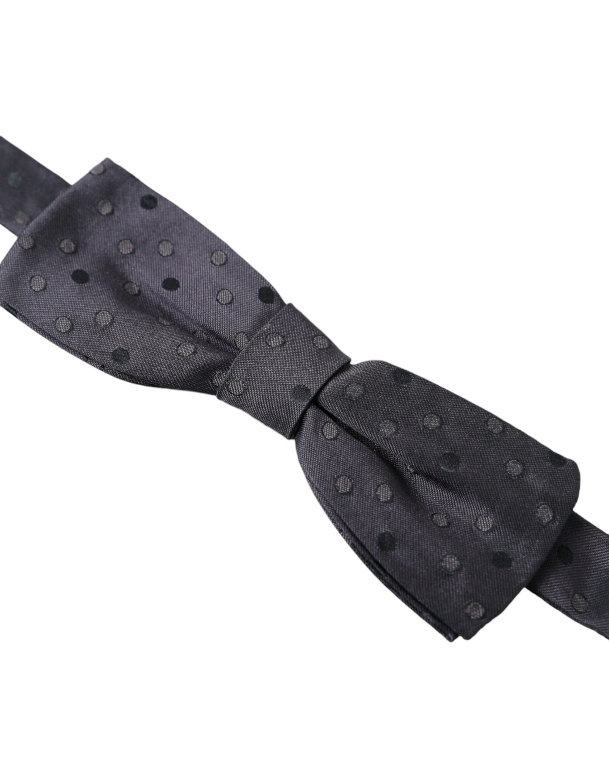 Dolce & Gabbana Blue Polka Dot Silk Adjustable Neck Men Papillon Bow Tie Dolce & Gabbana