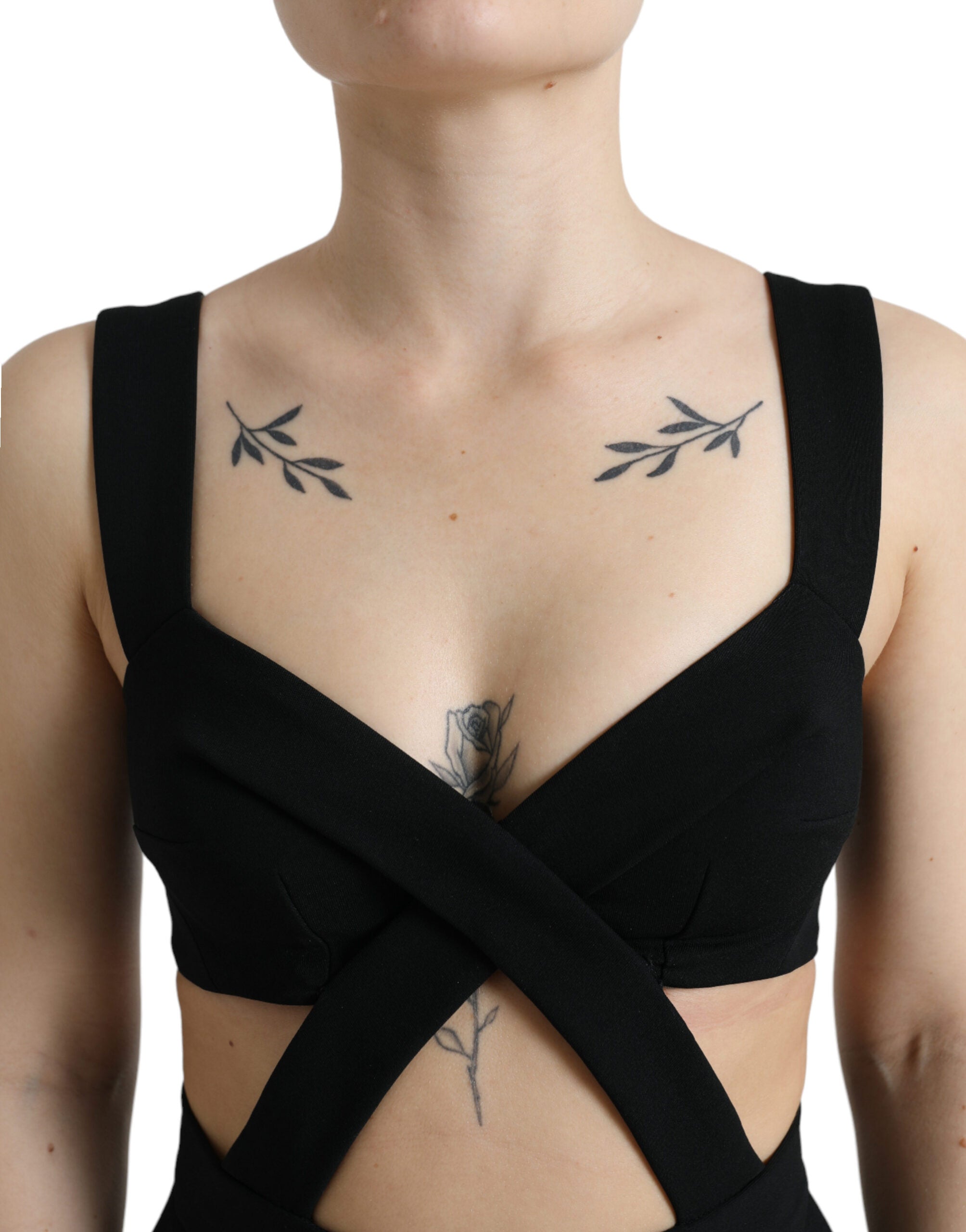 Dolce & Gabbana Black Cut Out Sleeveless Bodycon Midi Dress Dolce & Gabbana