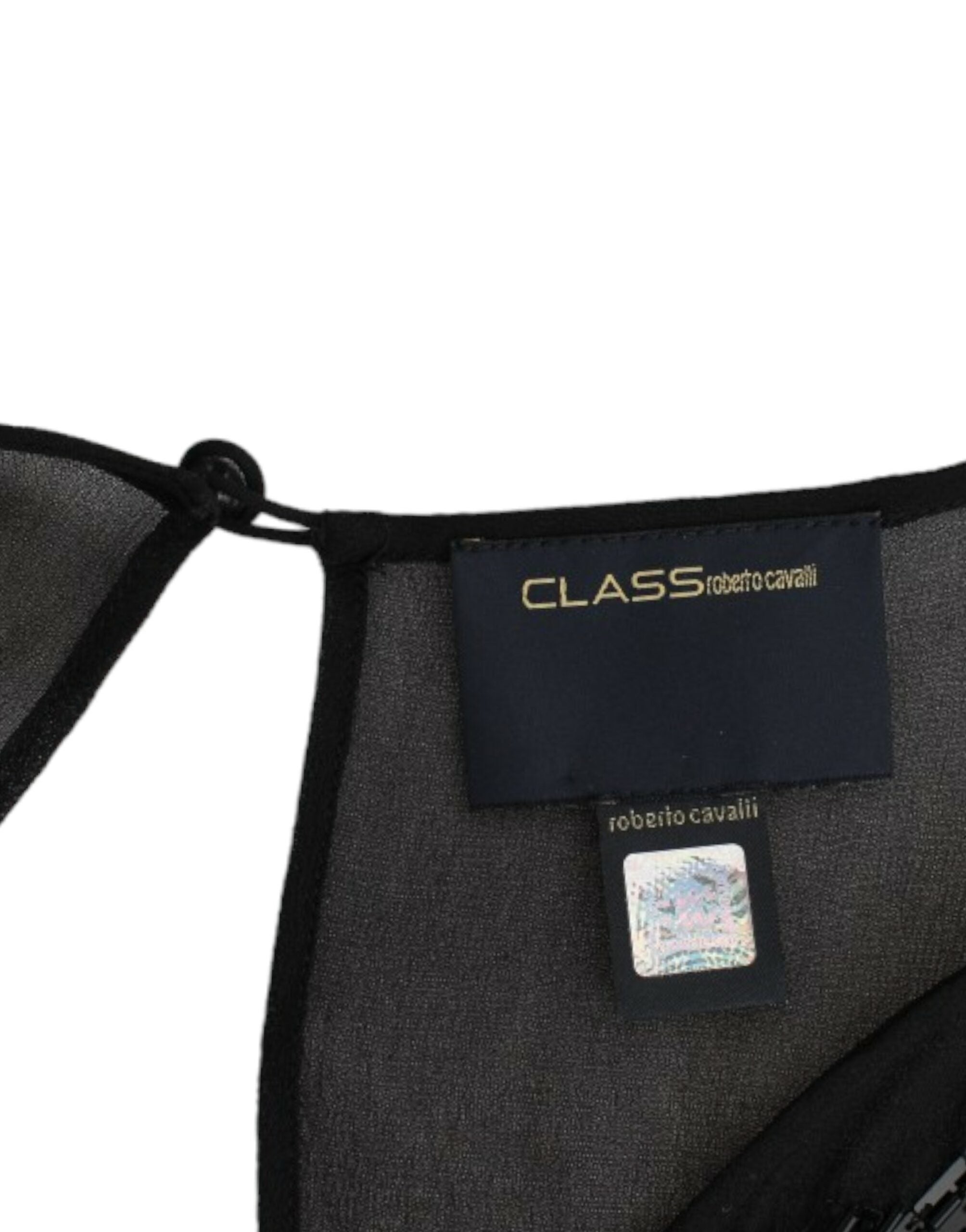 Cavalli Black long sleeve silk dress Cavalli