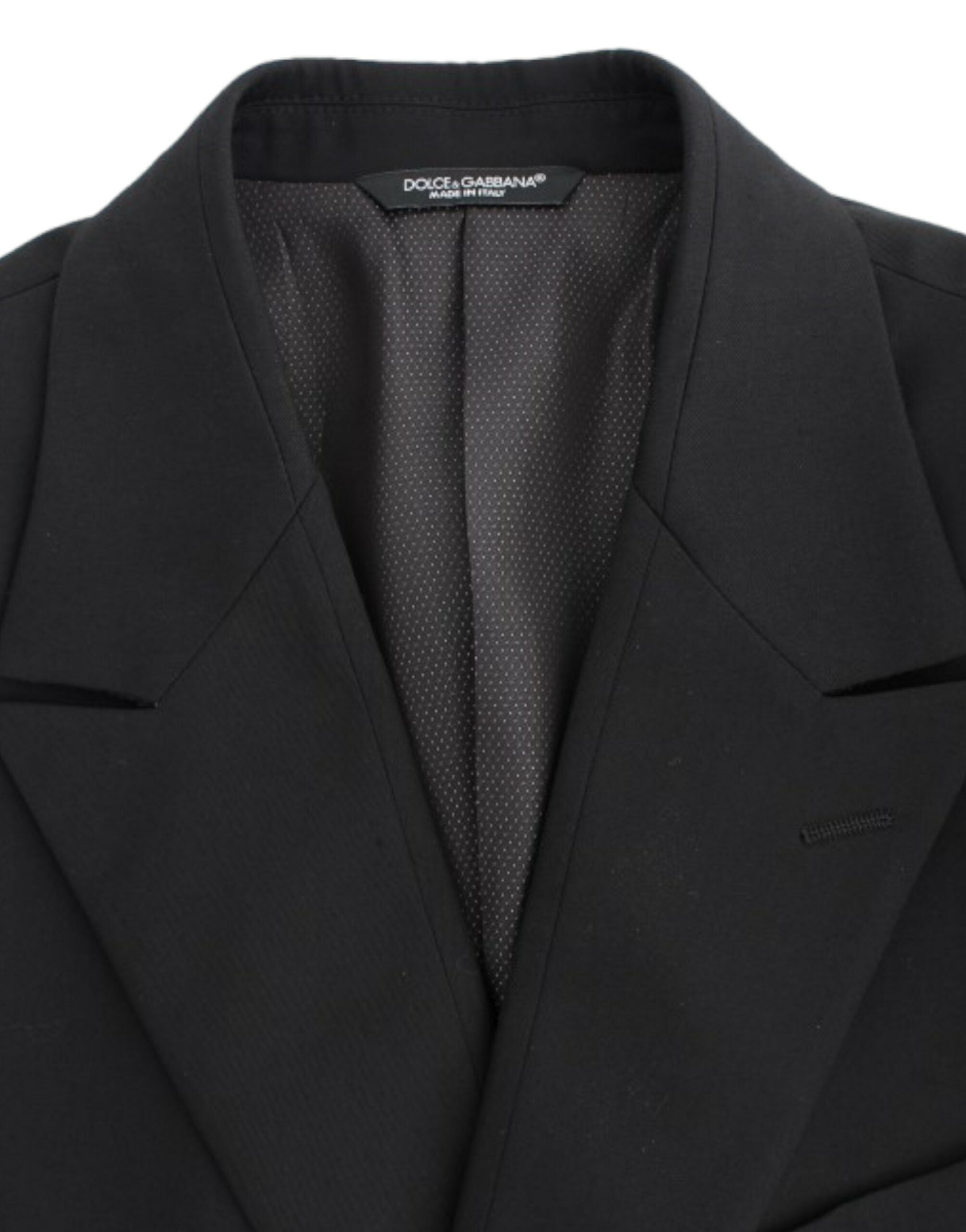 Dolce & Gabbana Black wool slim fit blazer Dolce & Gabbana