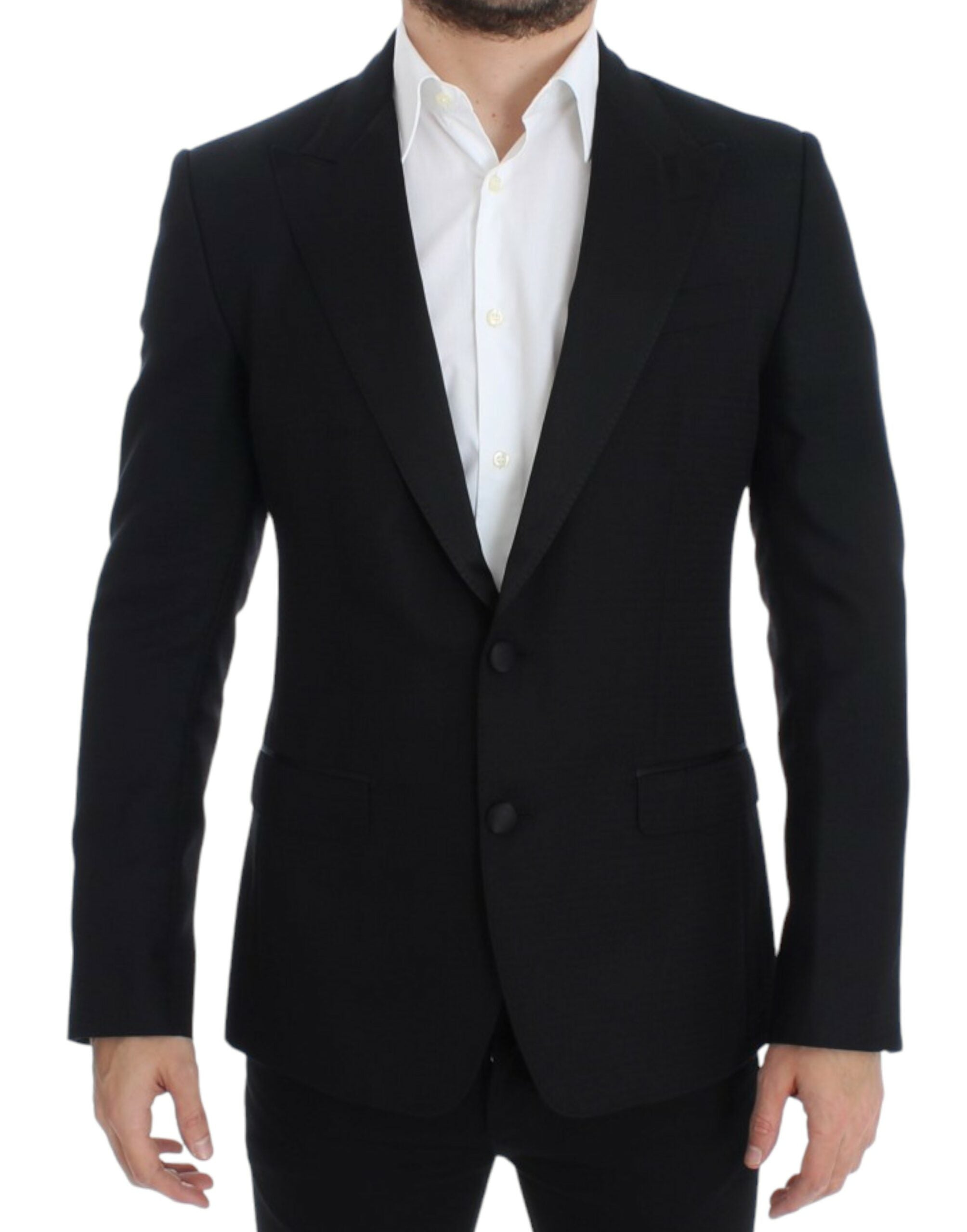 Dolce & Gabbana Black wool silk SICILIA blazer Dolce & Gabbana