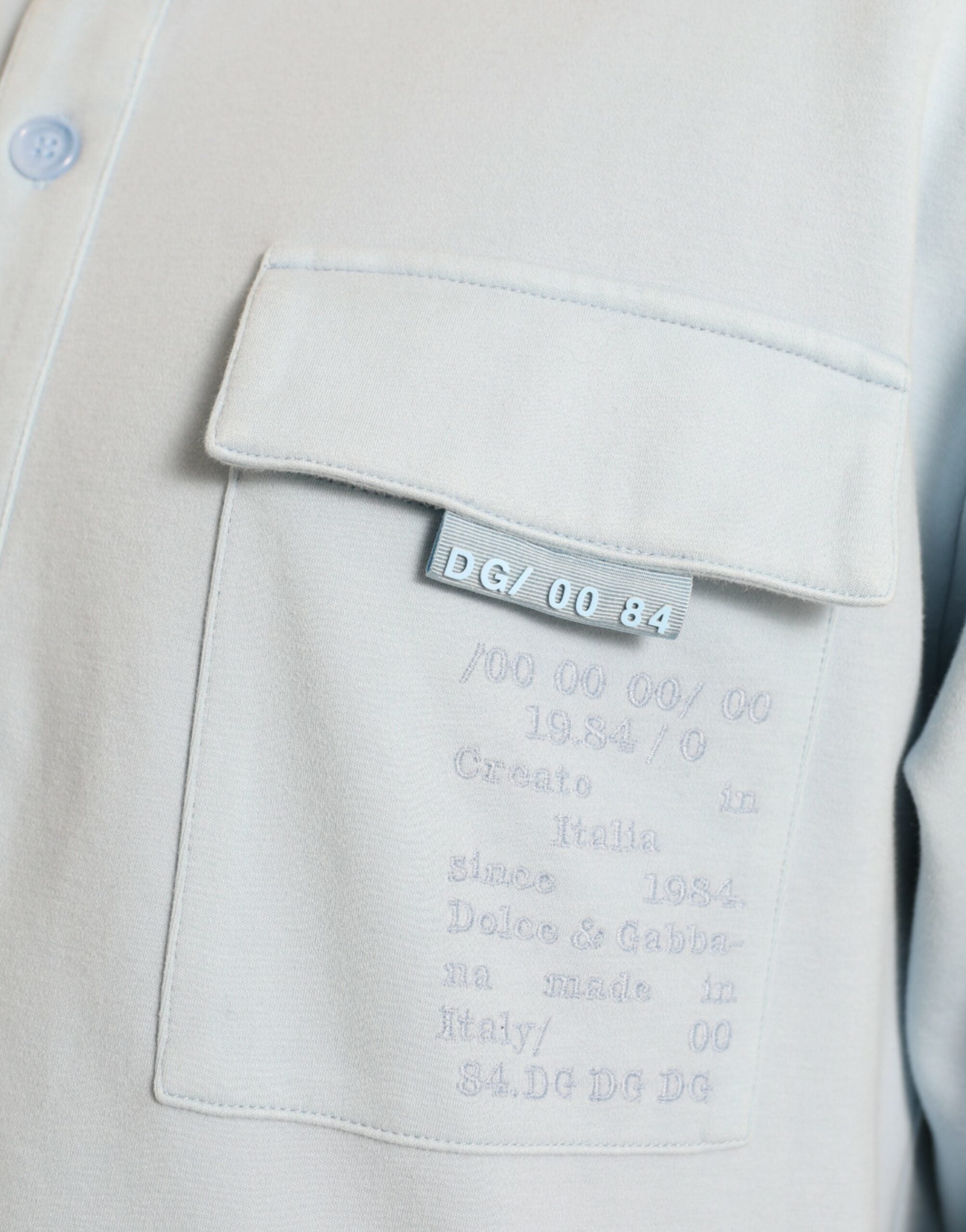 Dolce & Gabbana Light Blue Cotton Buttoned Pullover Sweater Dolce & Gabbana