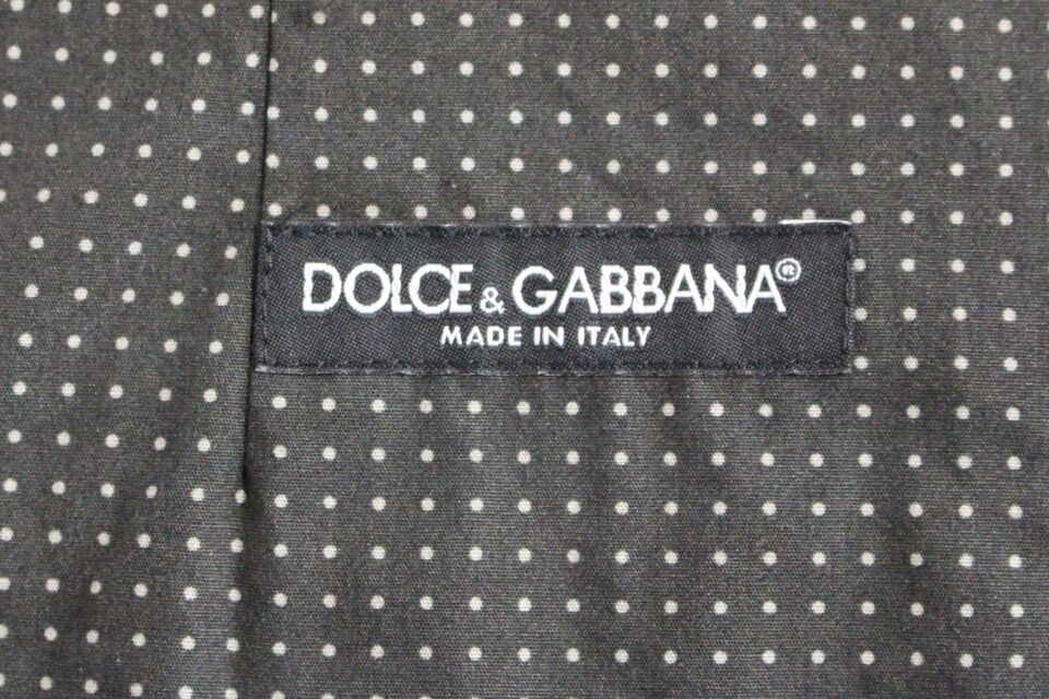 Dolce & Gabbana Gray Polka Dot Dress Vest Gilet Weste Dolce & Gabbana