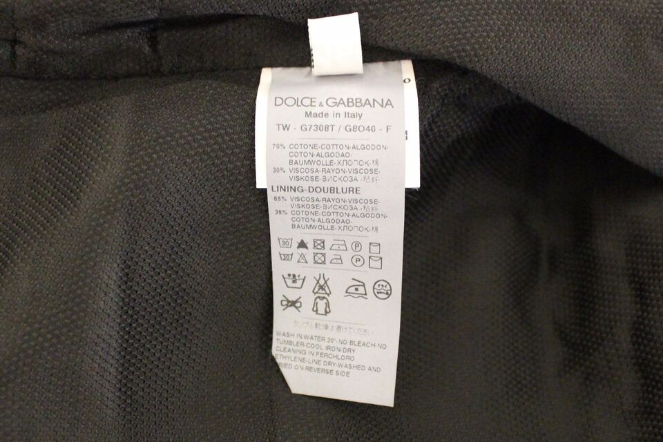Dolce & Gabbana Black Cotton Blend Dress Vest Gilet Dolce & Gabbana