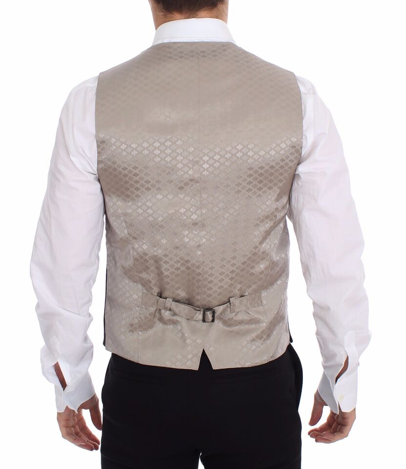 Dolce & Gabbana Black Cotton Dress Vest Blazer Jacket Dolce & Gabbana
