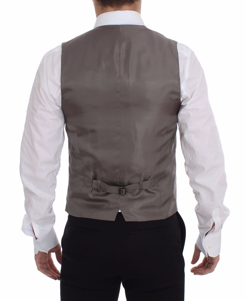 Dolce & Gabbana Beige Cotton Dress Vest Blazer Jacket Dolce & Gabbana