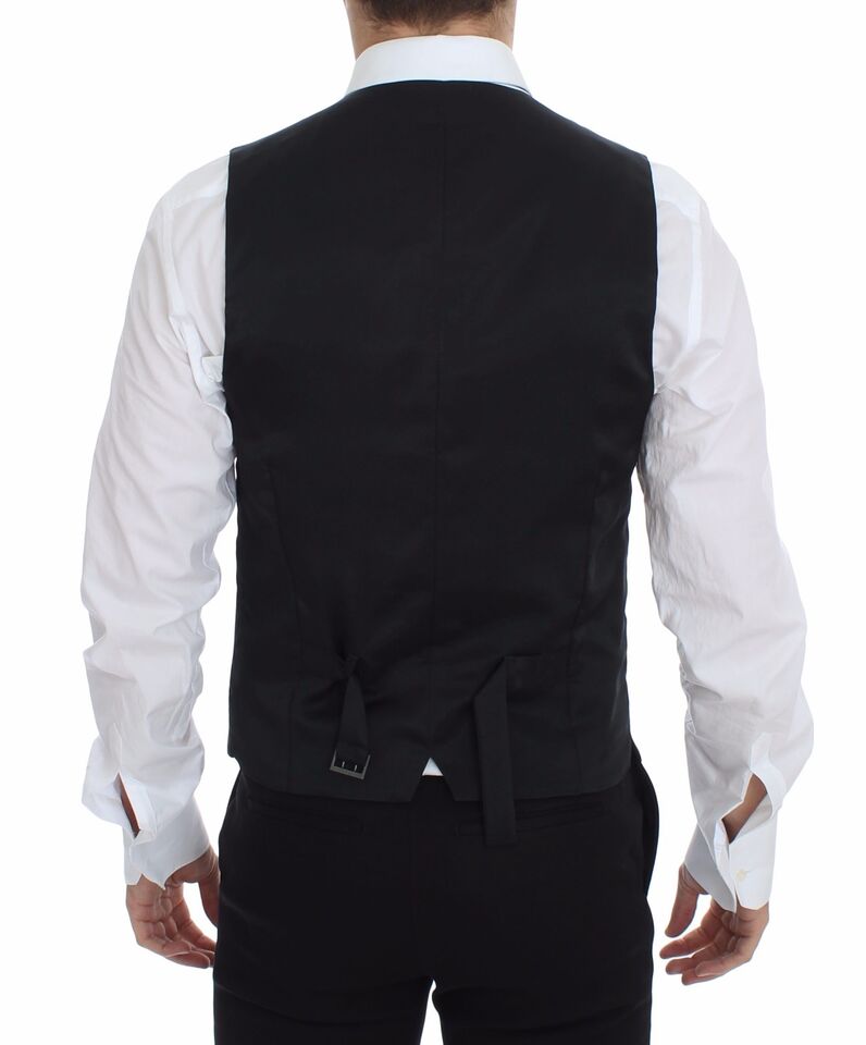 Dolce & Gabbana Gray Wool Stretch Dress Vest Blazer Dolce & Gabbana