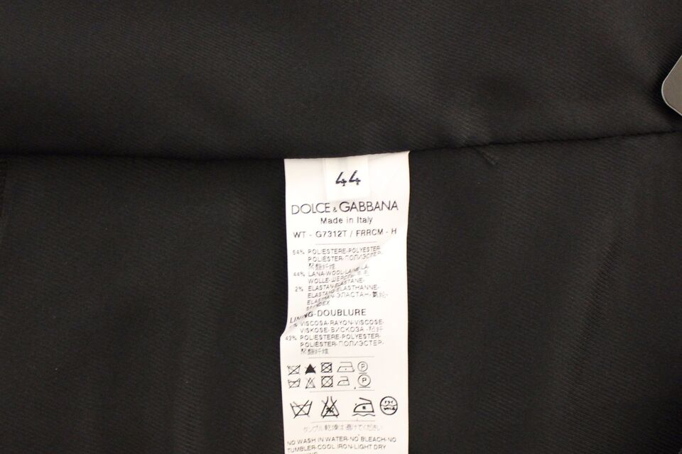 Dolce & Gabbana Gray Wool Stretch Dress Vest Blazer Dolce & Gabbana