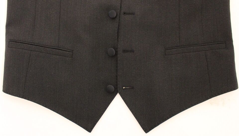 Dolce & Gabbana Gray Wool Stretch Dress Vest Blazer Dolce & Gabbana