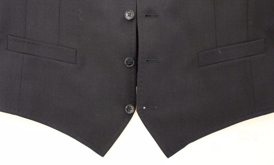 Dolce & Gabbana Blue Cotton Stretch Dress Vest Blazer Dolce & Gabbana