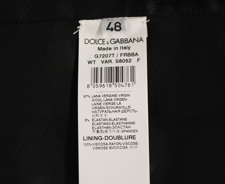 Dolce & Gabbana Gray Striped Wool Logo Vest Gilet Weste Dolce & Gabbana