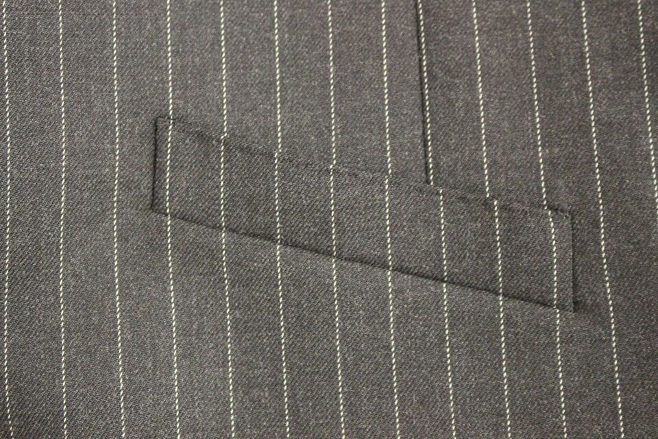 Dolce & Gabbana Gray Striped Wool Logo Vest Gilet Weste Dolce & Gabbana